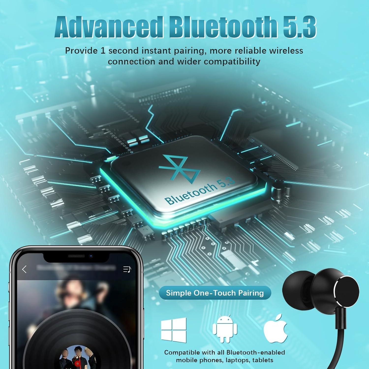 Auriculares Bluetooth Lecefty i35_plus Verde Cian 200h Batería