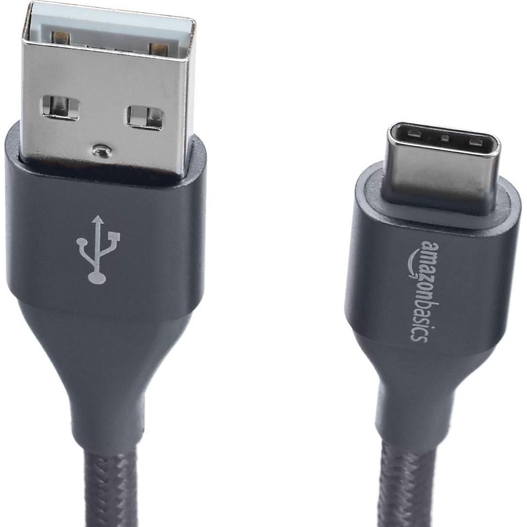 Cable de Carga Rápida USB-C a USB-A Amazon Basics 0.91m