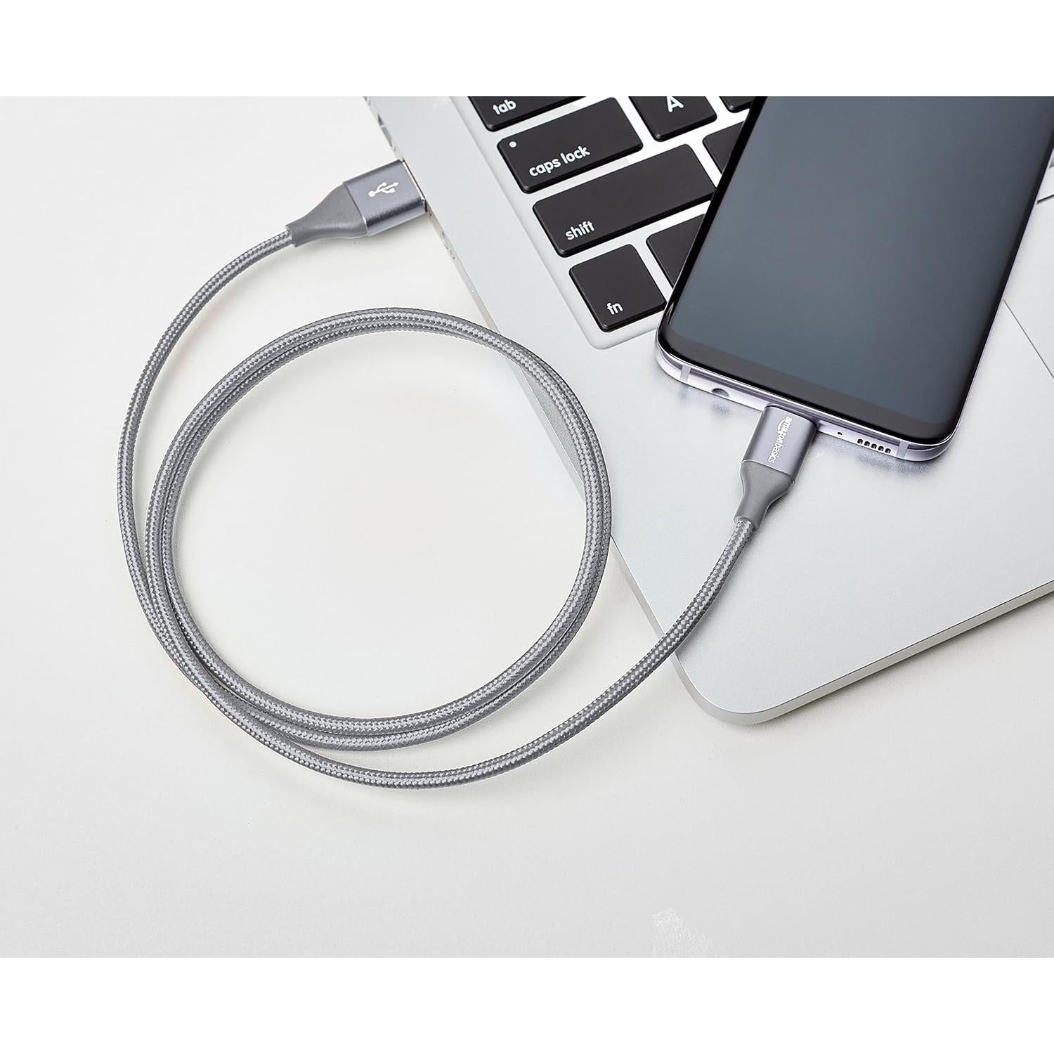 Cable de Carga Rápida USB-C a USB-A Amazon Basics 0.91m