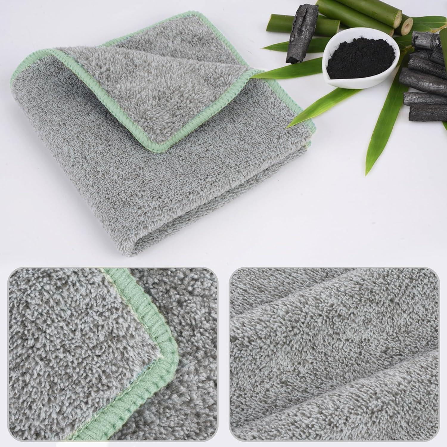 Toallas de Microfibra SINLAND 30x30cm 6 Piezas Ultra Suaves