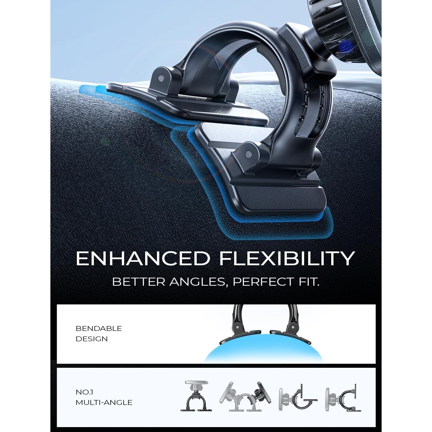 Soporte Magnético para Teléfono de Coche LISEN Negro con 6 Imánes