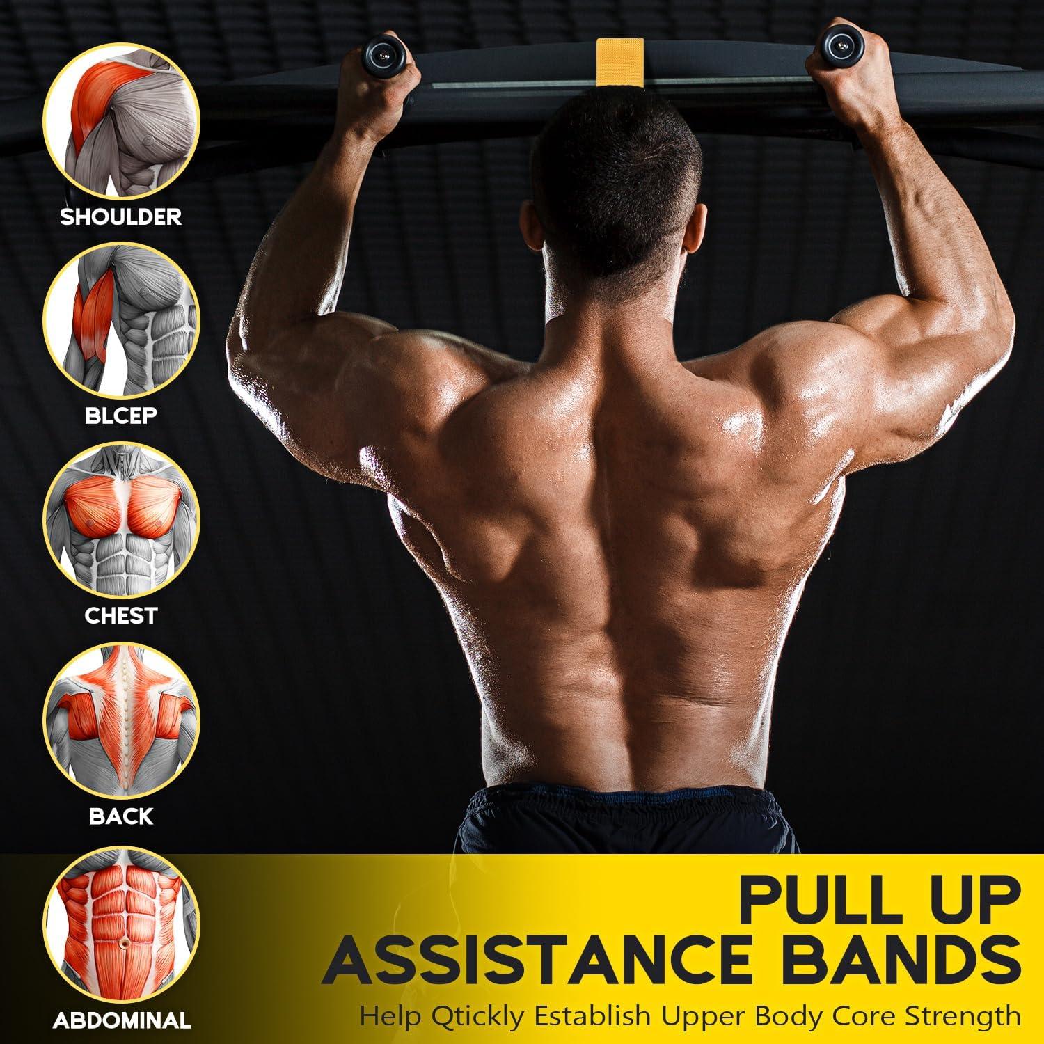 Bandas de Asistencia para Pull Up HOXWC - Kit de 3 Bandas Ajustables