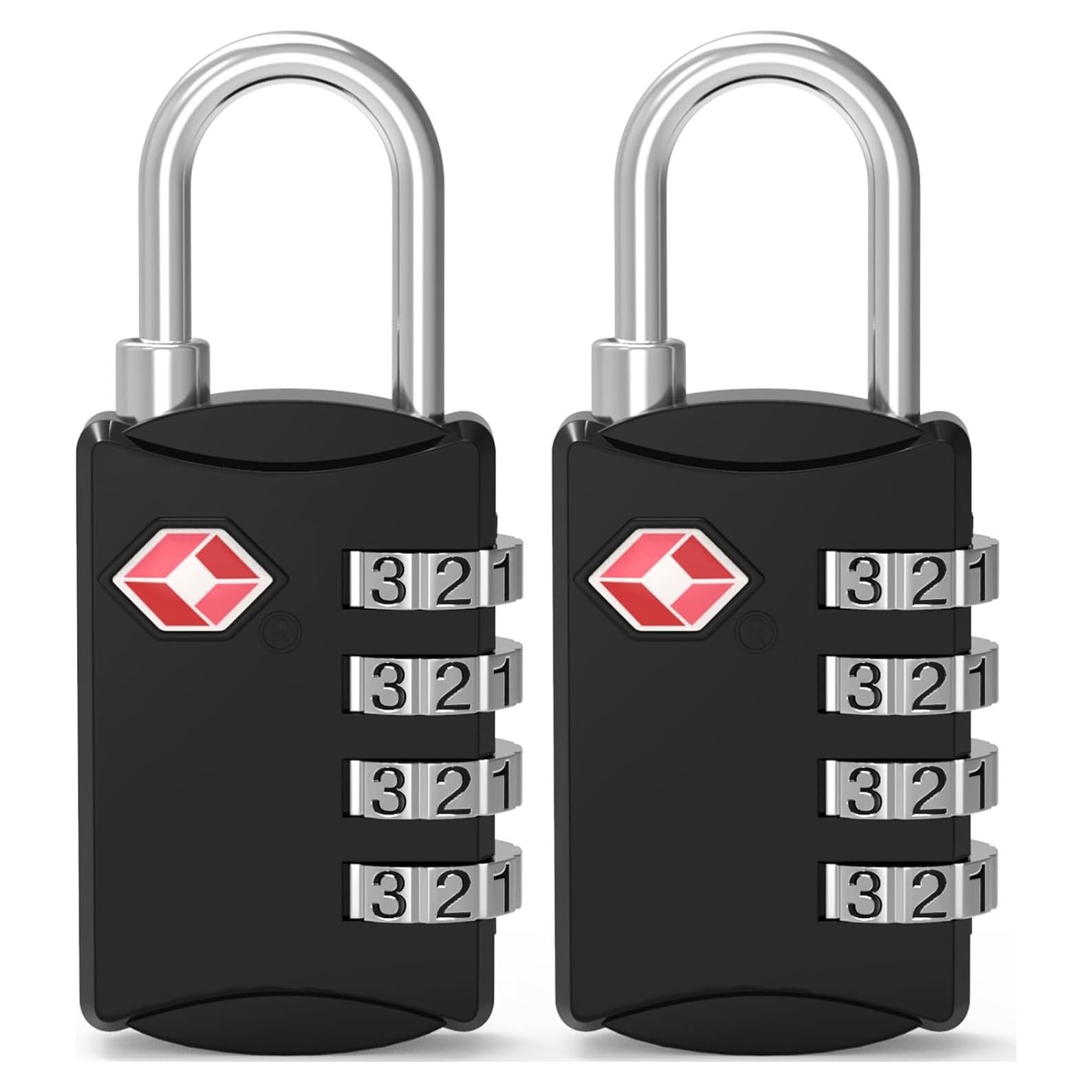 Candados de Equipaje TSA Diyife - Paquete de 2, 4 Dígitos, Impermeables