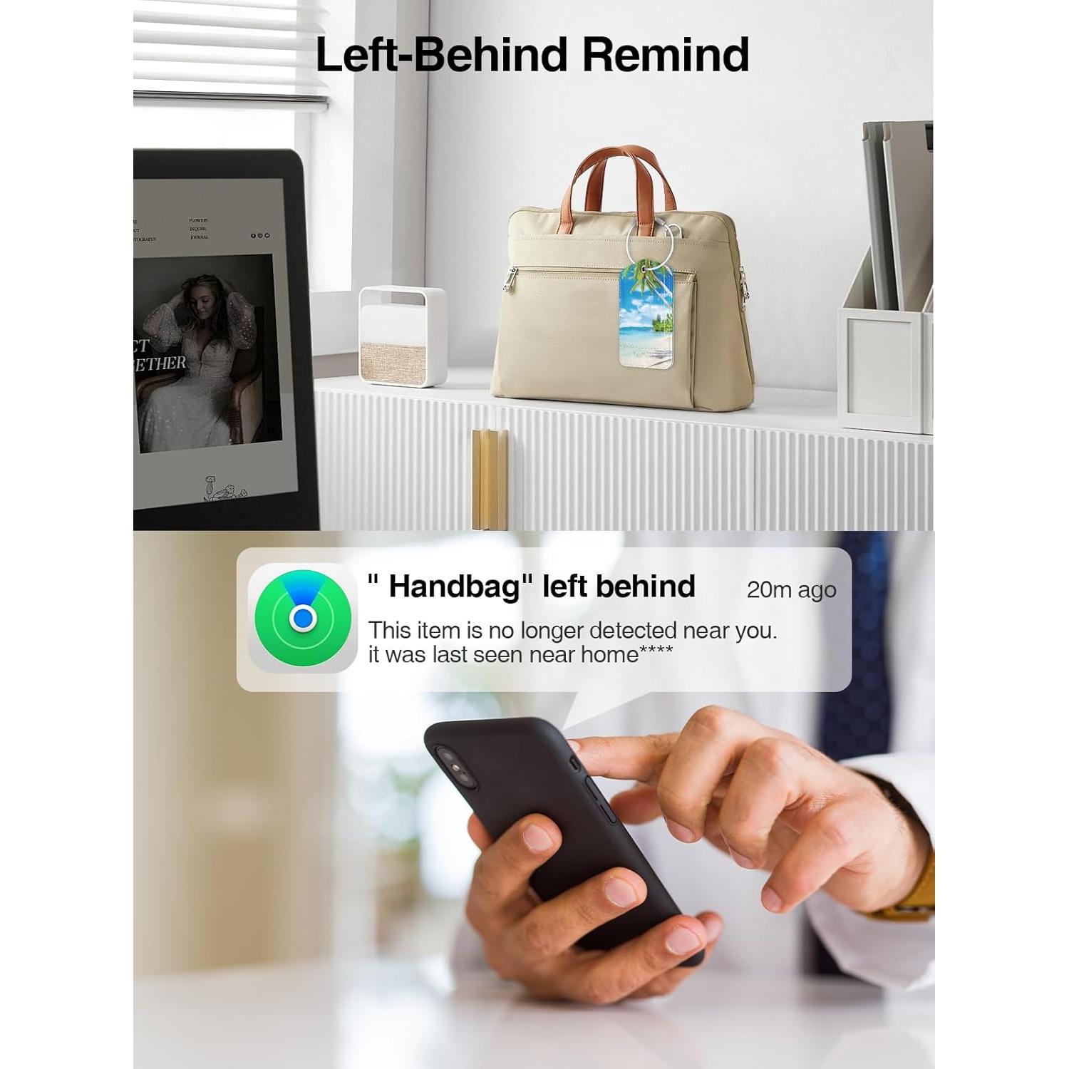 Etiqueta de Equipaje Inteligente TopMade con Find My - Cuero Premium