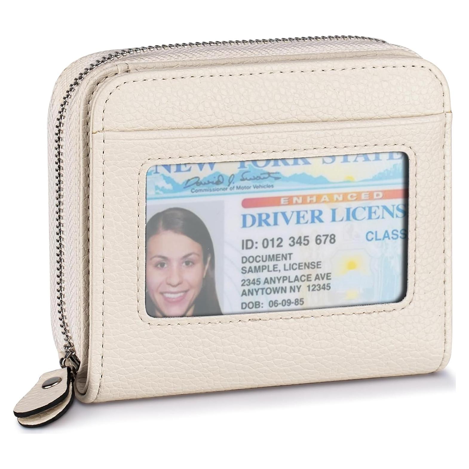 Billetera Pequeña Mujer XINNSTAR Cuero Genuino RFID 11x9 cm