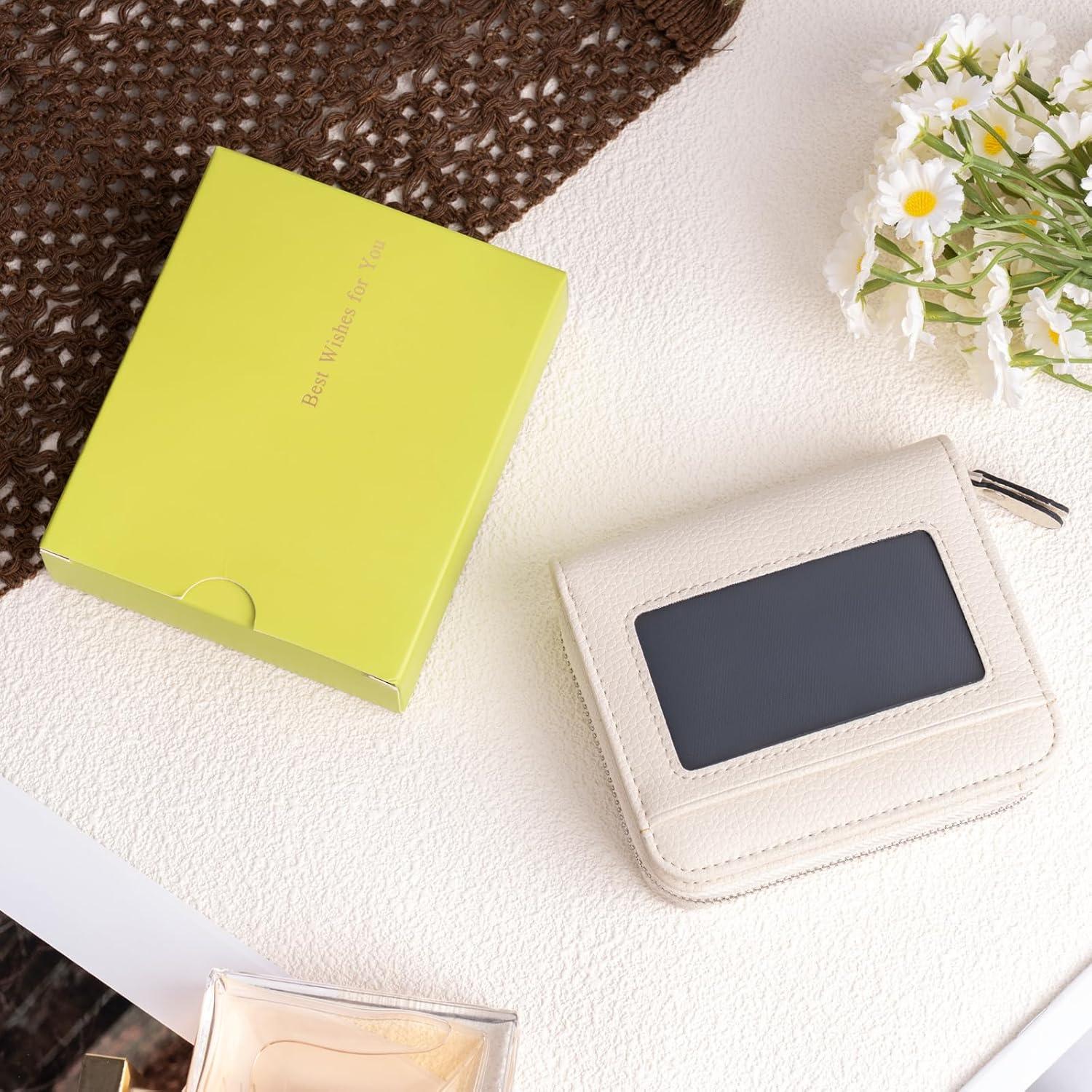 Billetera Pequeña Mujer XINNSTAR Cuero Genuino RFID 11x9 cm