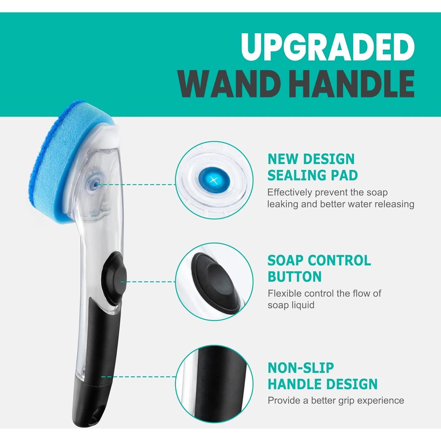 Esponja de Platos HELIME con Dispensador y 5 Recambios Azul