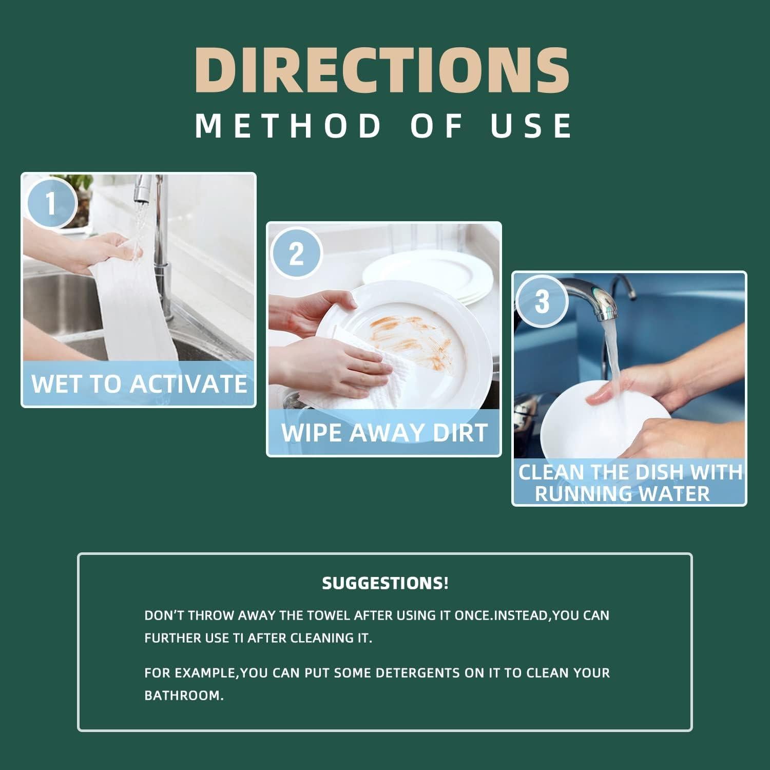 Toallitas de limpieza reutilizables UNUSUALKEY 50 piezas