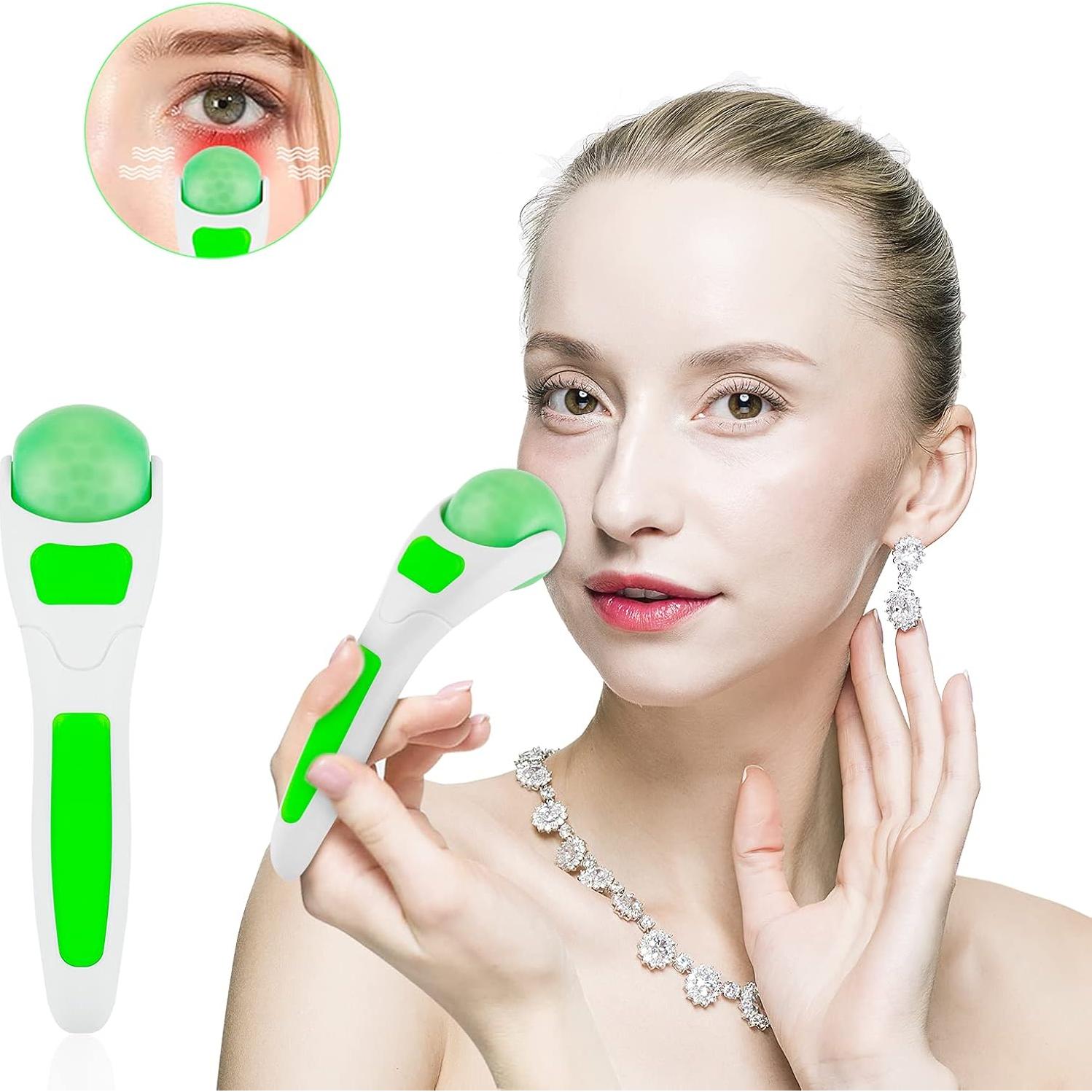 Rodillo de Hielo Facial 2 en 1 BFASU Verde - Masaje Relajante