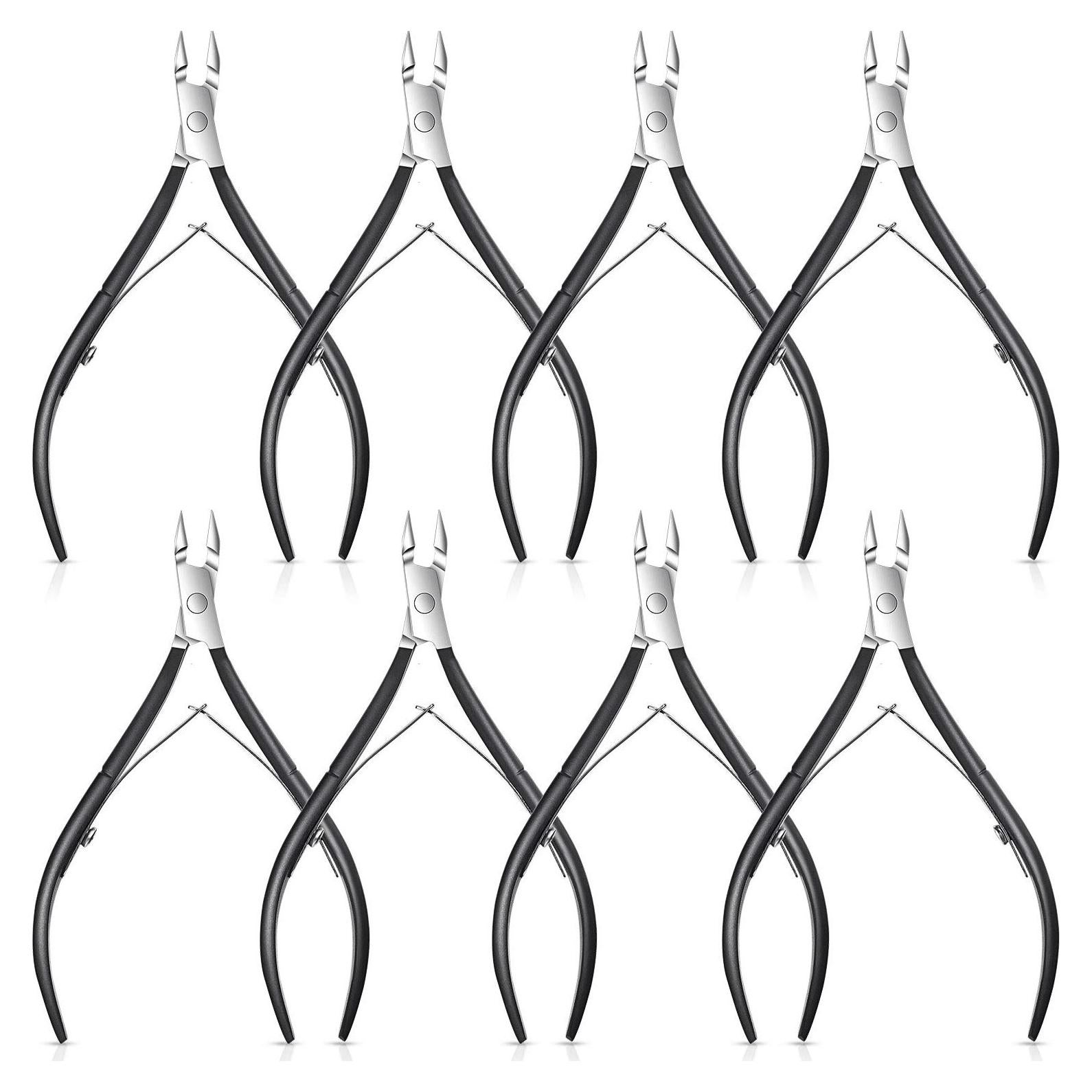 Set 8 Cortadores de Cutículas Acero Inoxidable Mudder