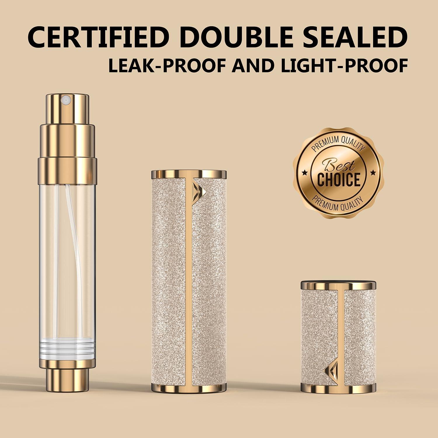 Botella de Perfume Rellenable FENHON 8ml Oro Portátil