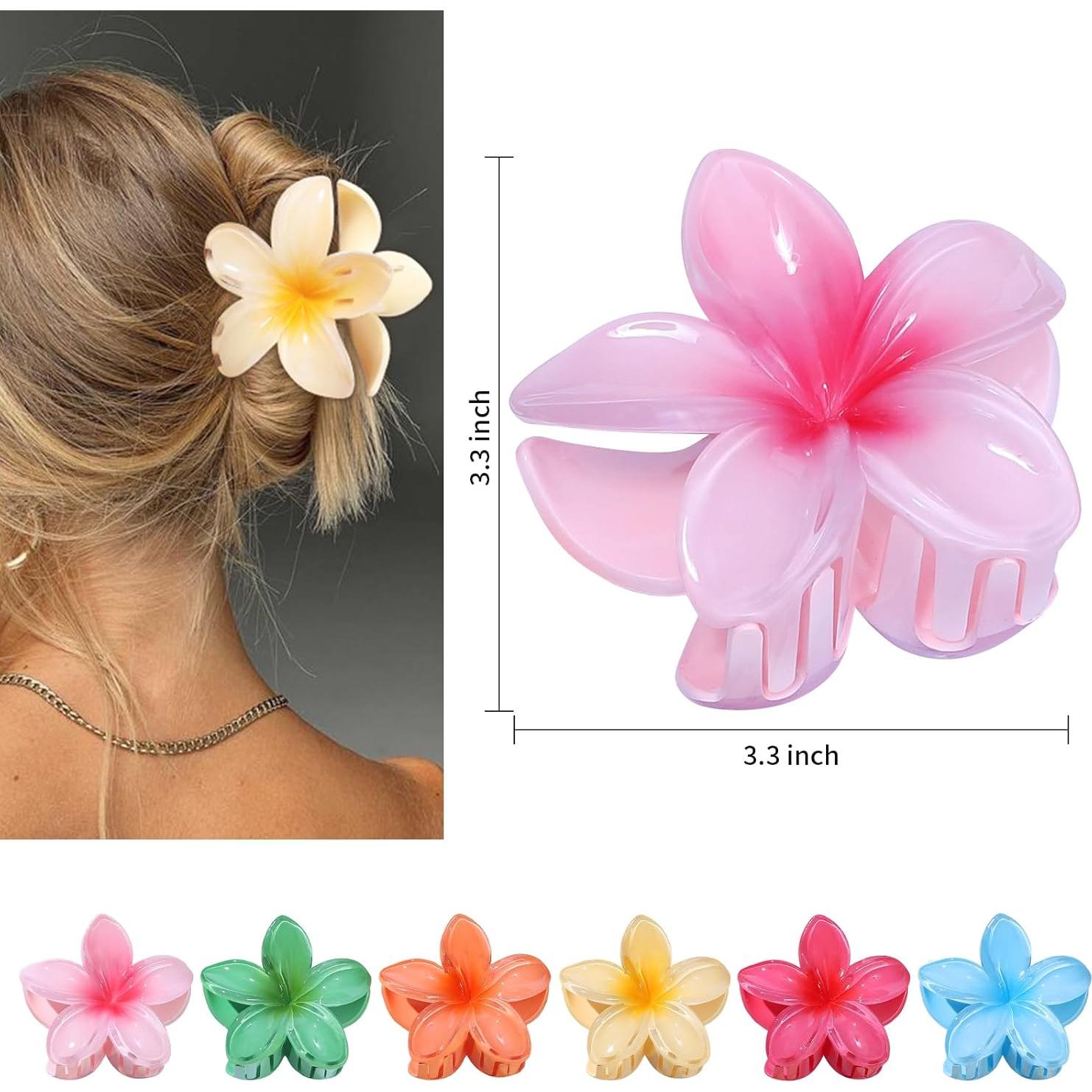 Pinzas para el cabello de flores CHANDAT 6 PCS 8.38 cm