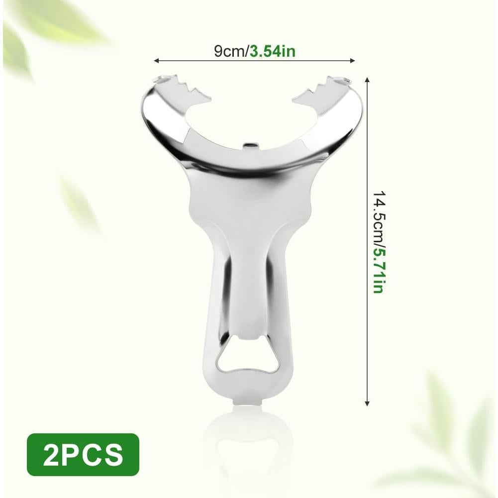 Abridor de frascos manual Kakalote, 2 piezas, acero inoxidable