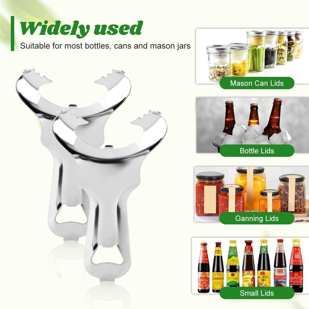 Abridor de frascos manual Kakalote, 2 piezas, acero inoxidable