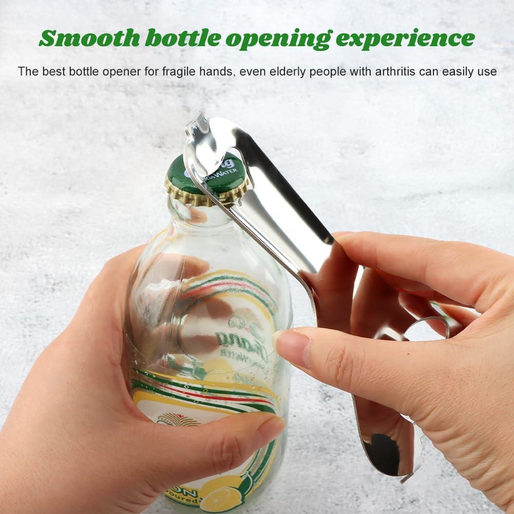 Abridor de frascos manual Kakalote, 2 piezas, acero inoxidable