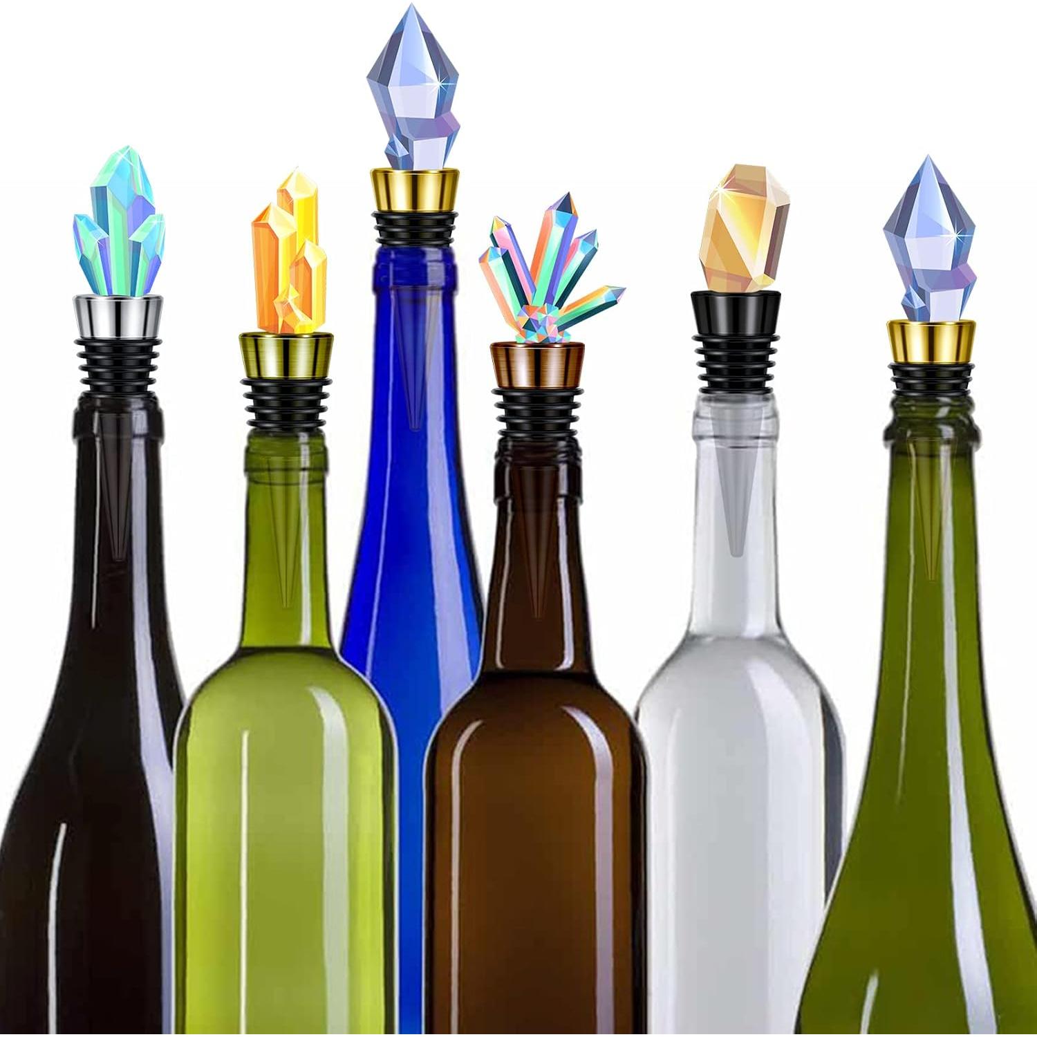 Juego de 5 Tapones para Botellas de Vino Honeydak Acero Inoxidable