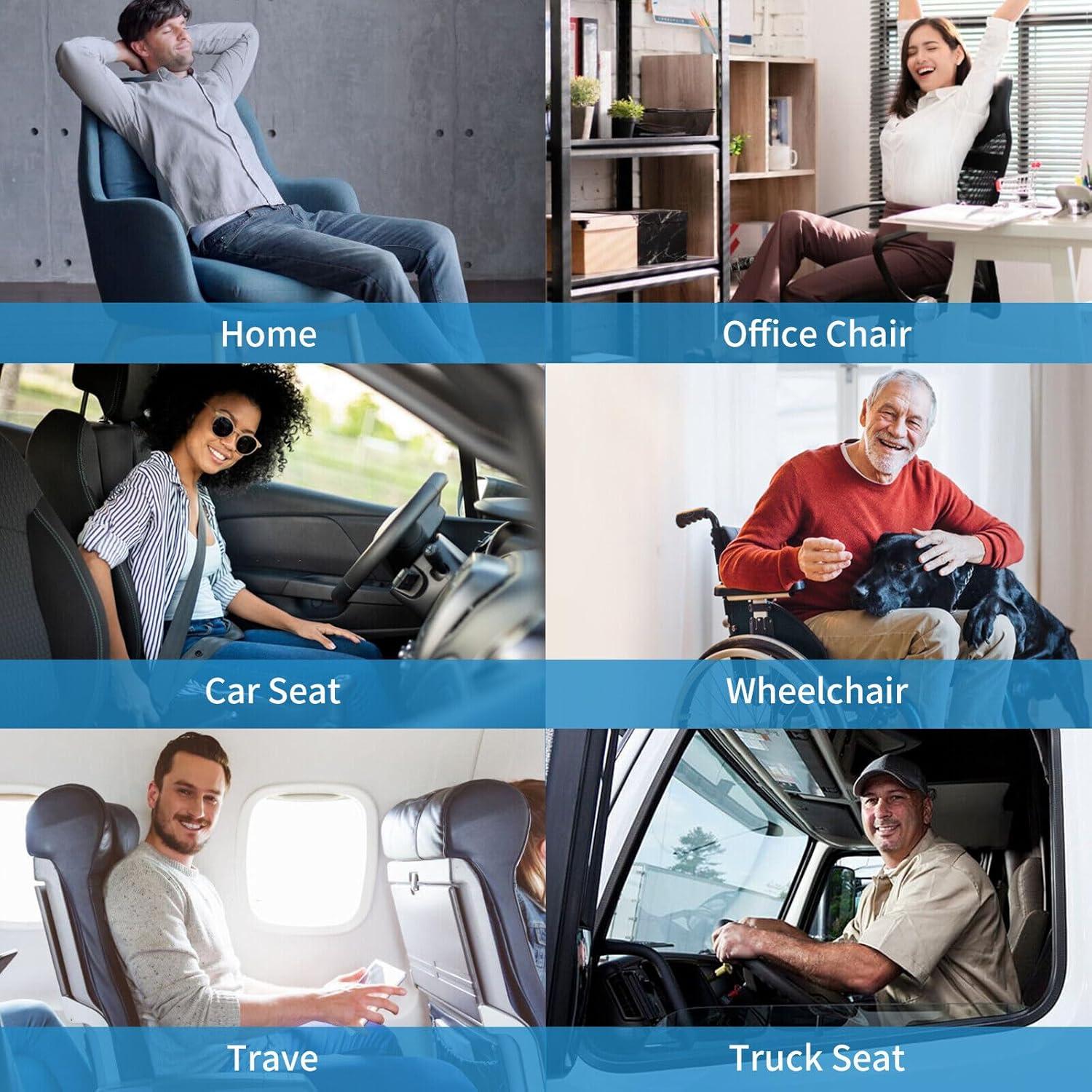 Cojín de Asiento DR.DREAM de Espuma de Memoria y Gel 46.5x35.5cm