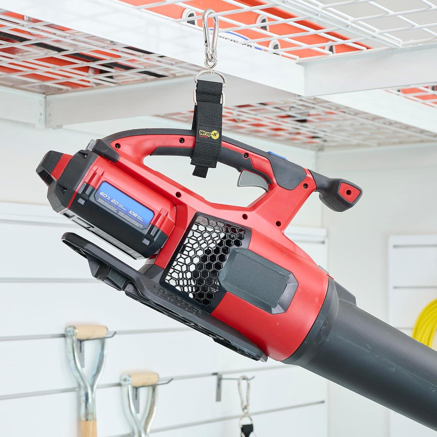 Ganchos y Cintas de Almacenamiento Wrap-It - Paquete de 3 Negro