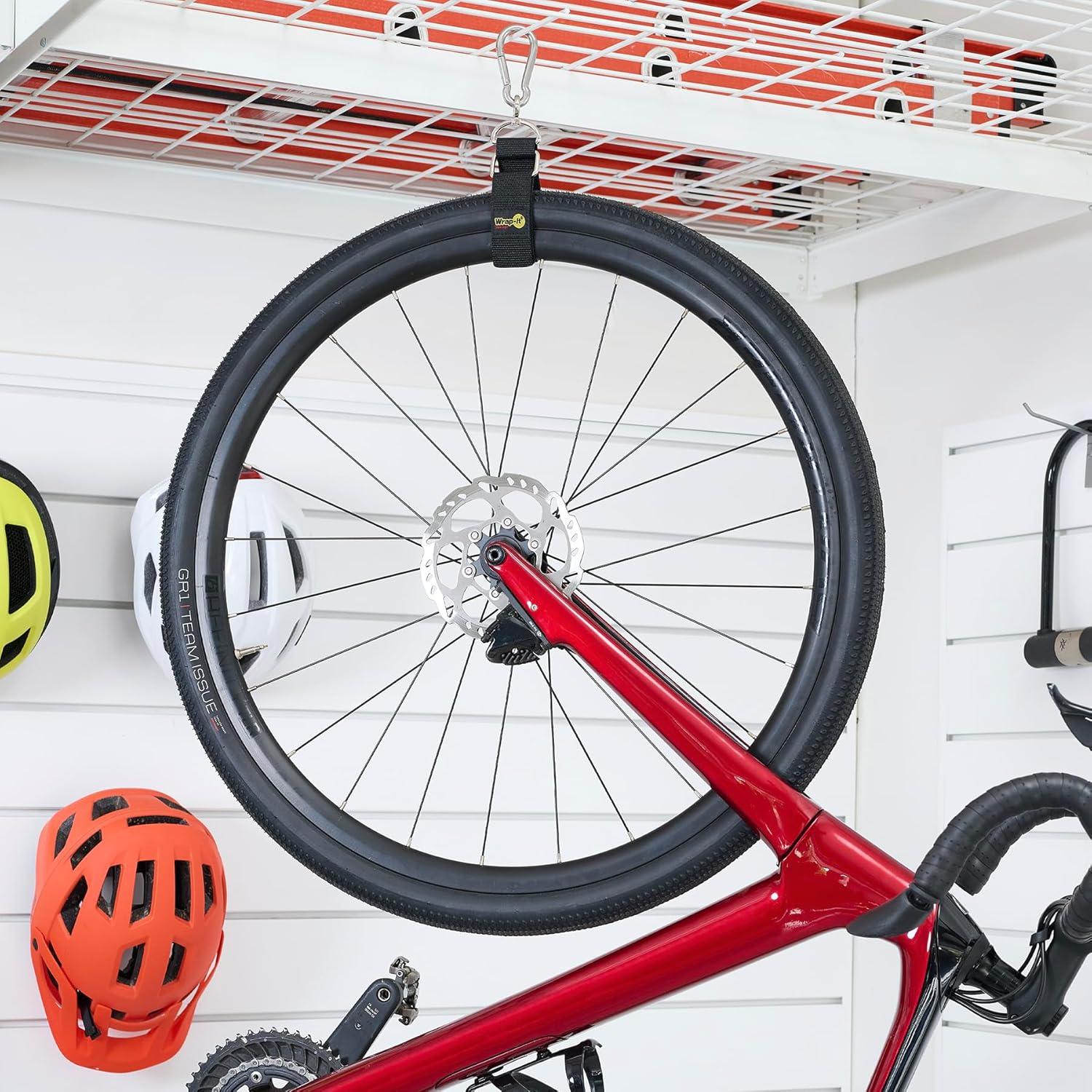 Ganchos y Cintas de Almacenamiento Wrap-It - Paquete de 3 Negro