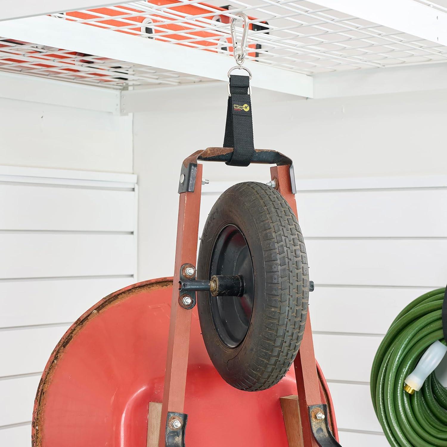 Ganchos y Cintas de Almacenamiento Wrap-It - Paquete de 3 Negro