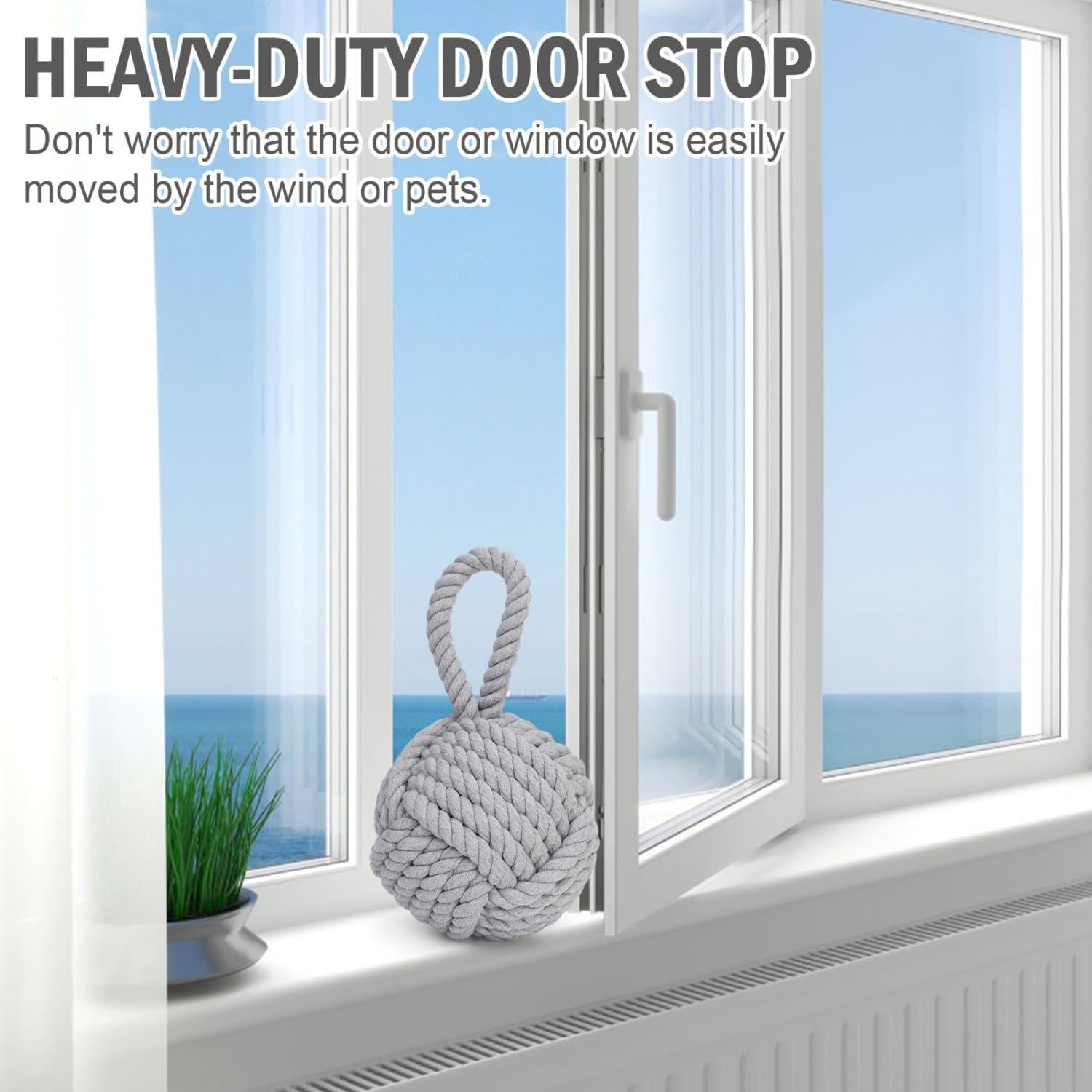 Tope de Puerta Decorativo Pomeat Náutico 15 cm Gris Yute