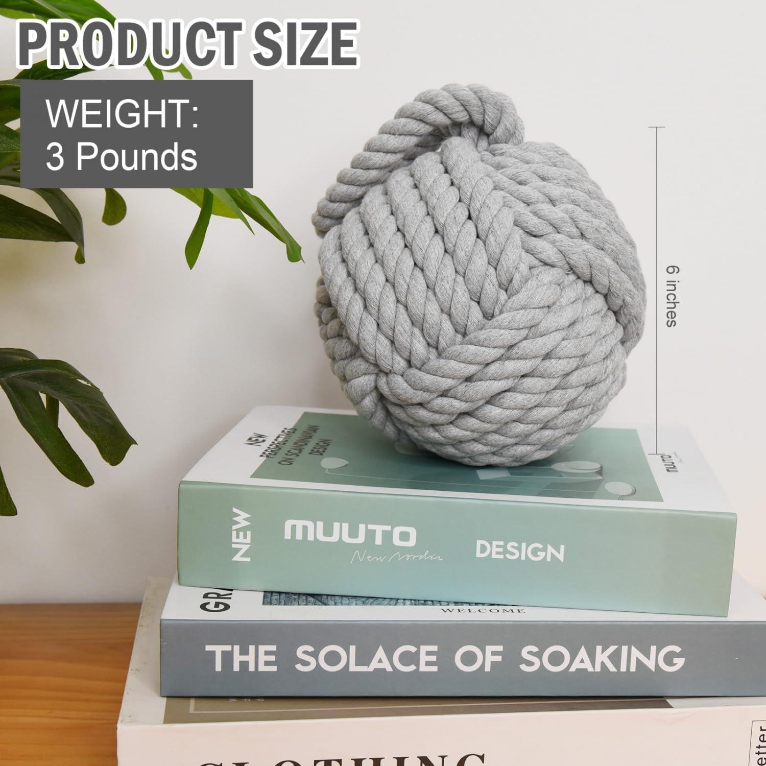 Tope de Puerta Decorativo Pomeat Náutico 15 cm Gris Yute