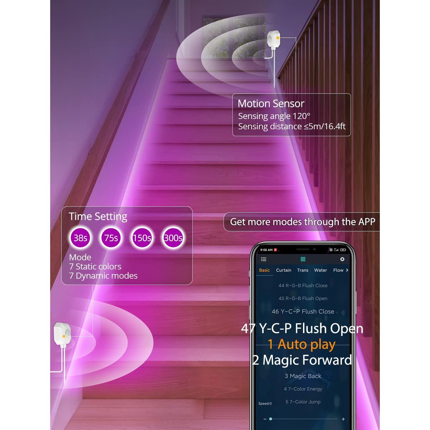 Tira de Luz LED RGB MATICOD 3m con Sensor de Movimiento