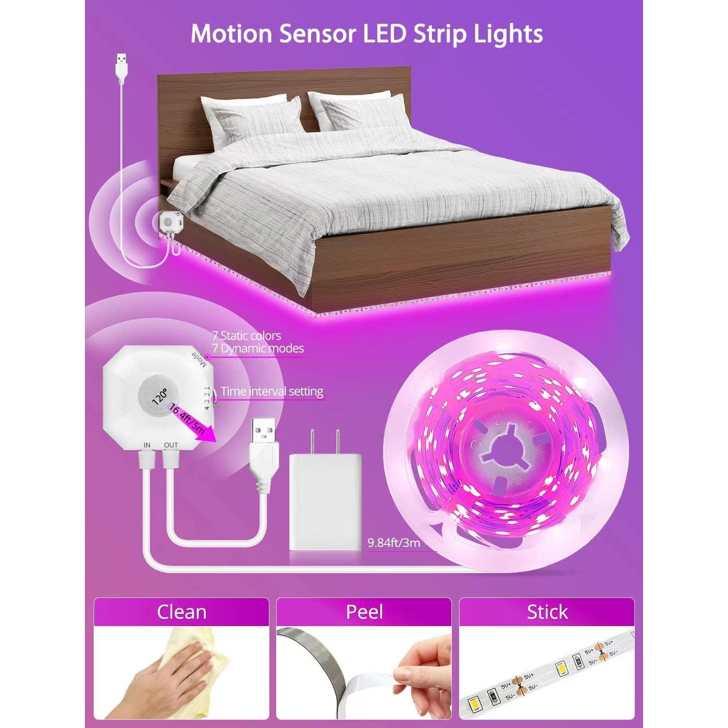 Tira de Luz LED RGB MATICOD 3m con Sensor de Movimiento