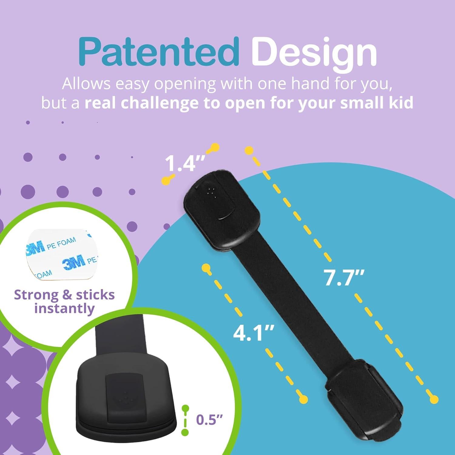 Bloqueos de Seguridad Ajustables Wonderkid - 6 Piezas Negros