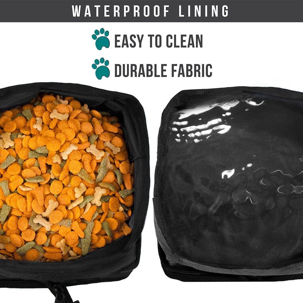 Cuencos Plegables para Perros PetAmi 2 Pack - Negro