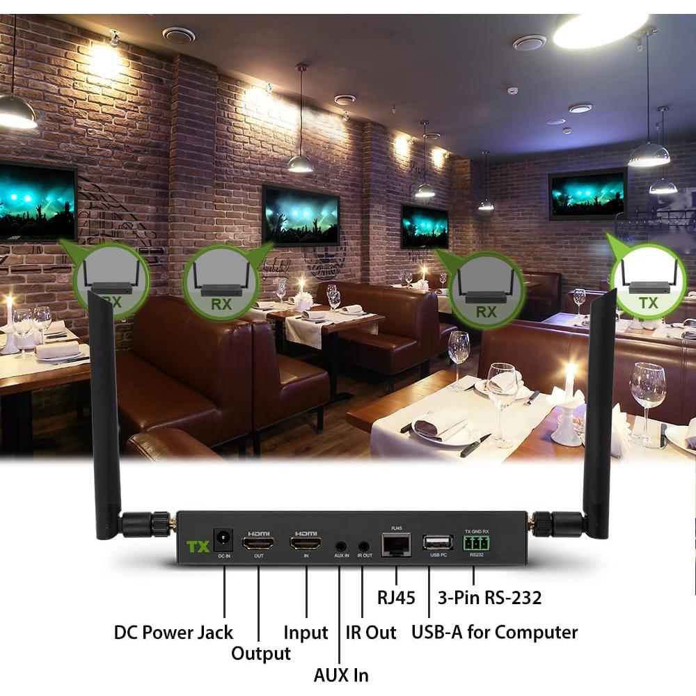 Transmisor Inalámbrico HDMI 4K IOGEAR GWLRSSKIT4KTX 183m