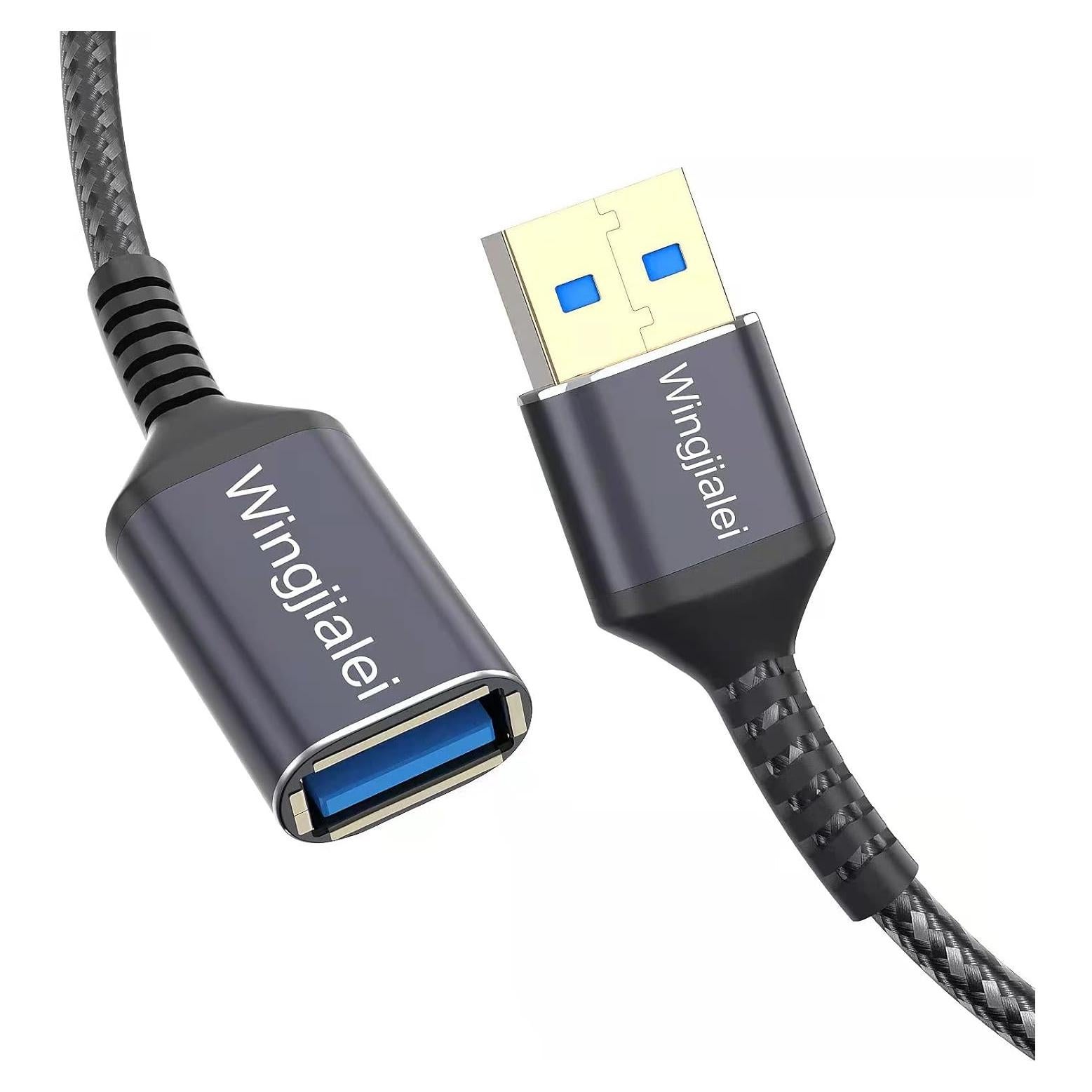 Cable de Extensión USB 3.0 Wingjialei 0.61m Macho a Hembra
