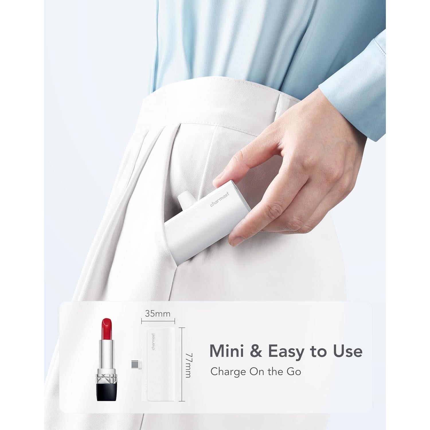 Cargador portátil Charmast 5000mAh USB-C carga rápida 20W