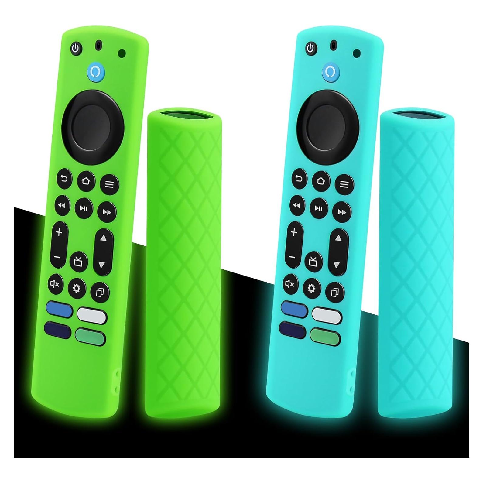 Paquete 2 Fundas Silicona Verde y Azul para Control Remoto Lenovo FireTV