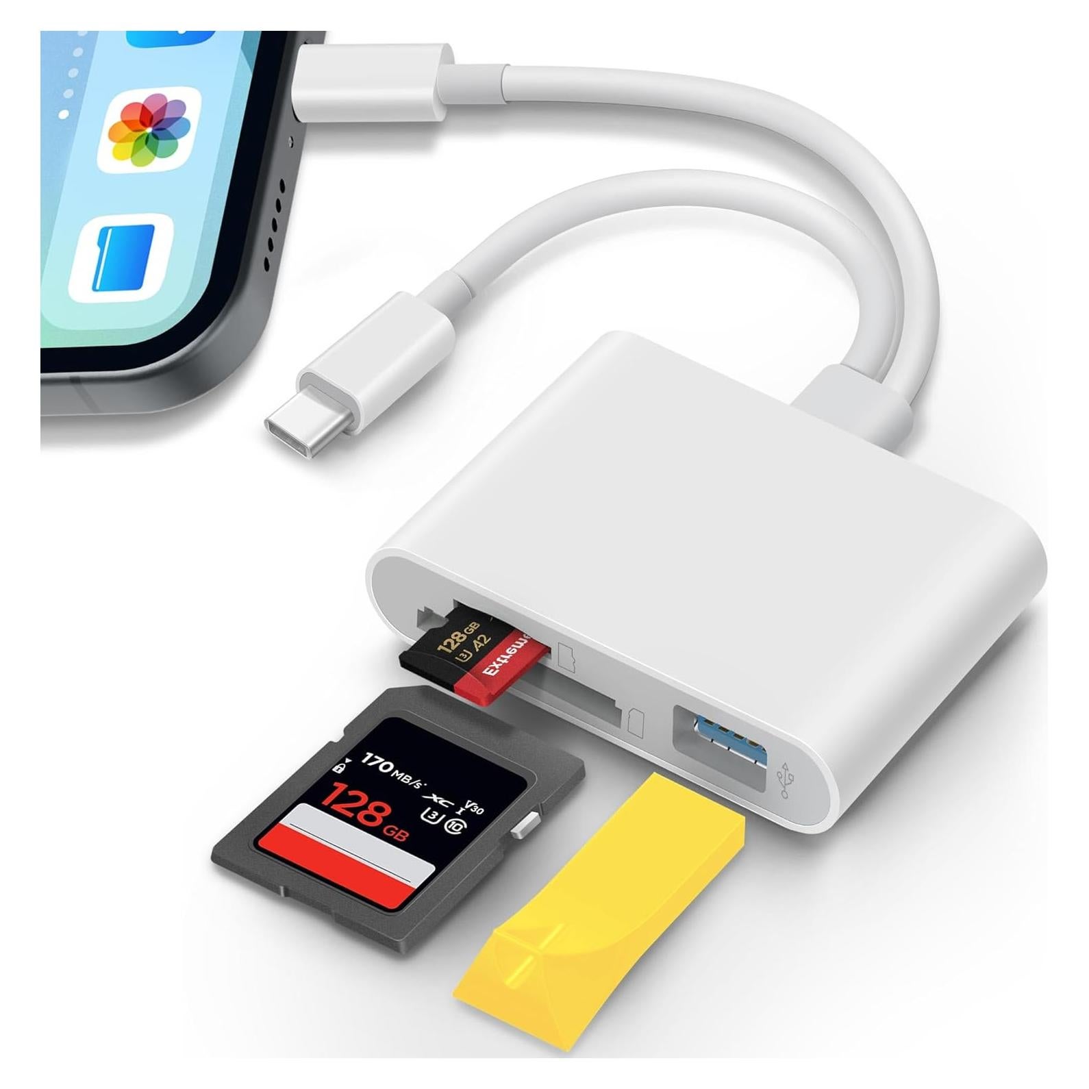 Lector de Tarjetas SD MujuDoler USB-C y Lightening 3 en 1