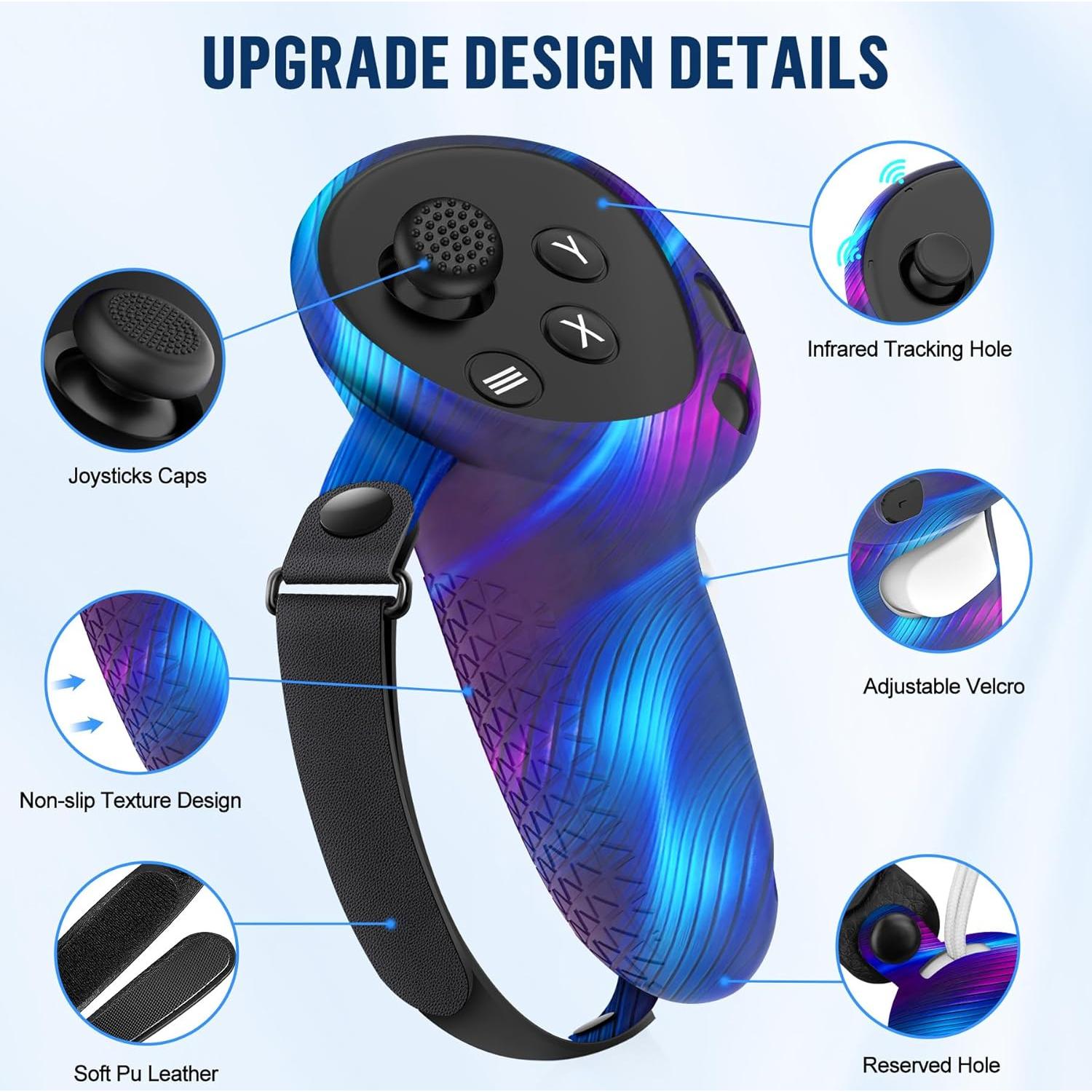 Juego de Cubiertas de Silicona MS.CLEO para Meta Quest 3S