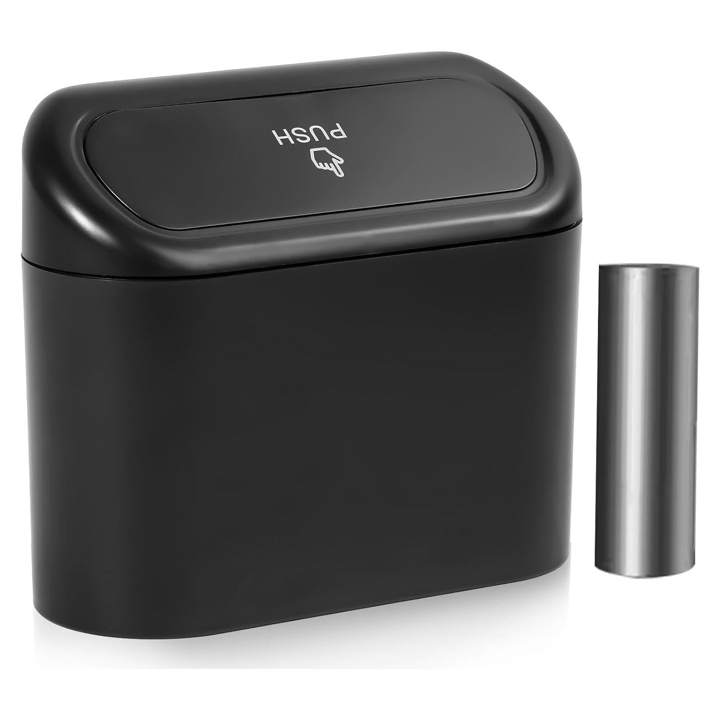 Basurero de Auto NBTEPEM con Tapa y 30 Bolsas - Negro