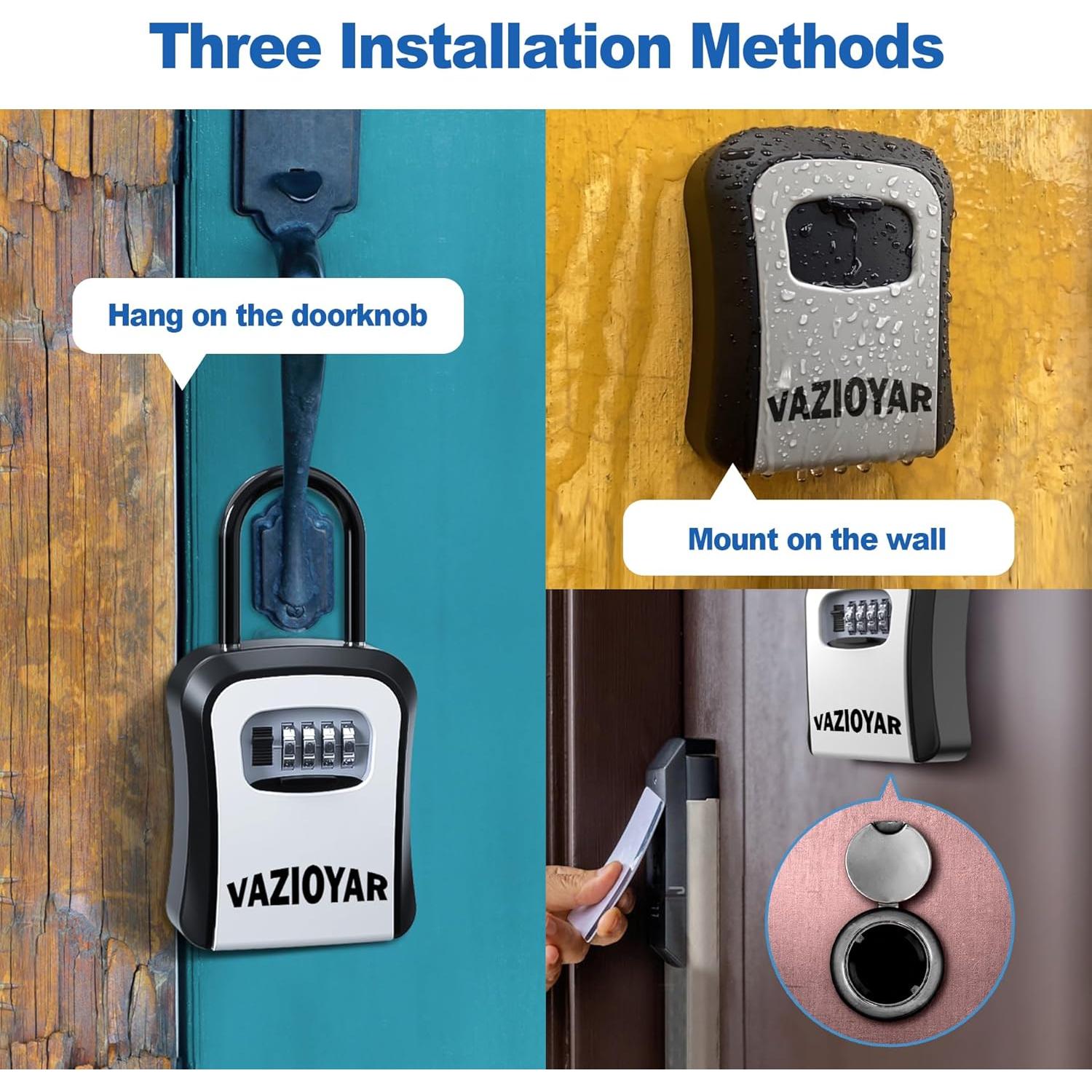 Caja de Llave Vazioyar con Cerradura de Combinación 4 Dígitos