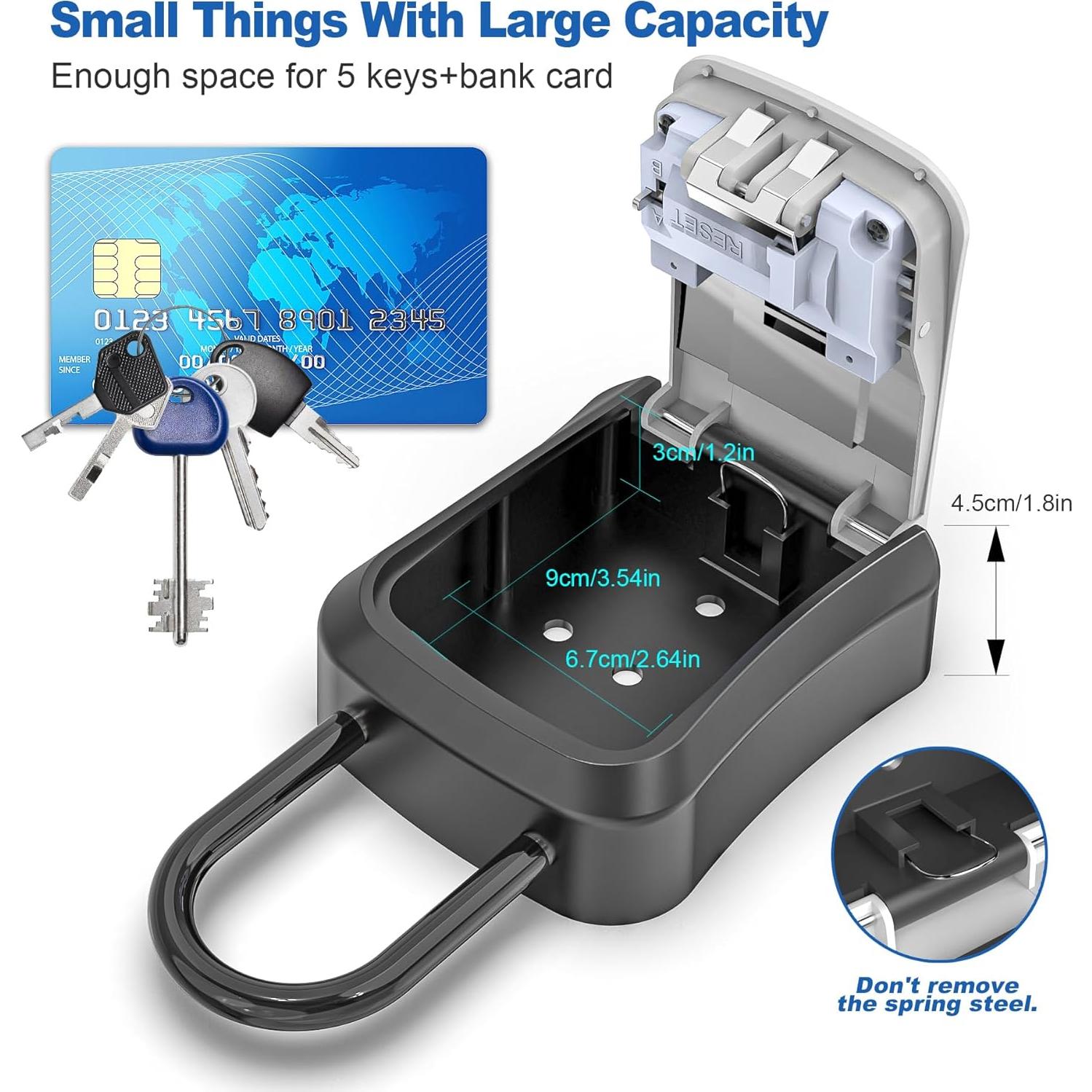 Caja de Llave Vazioyar con Cerradura de Combinación 4 Dígitos