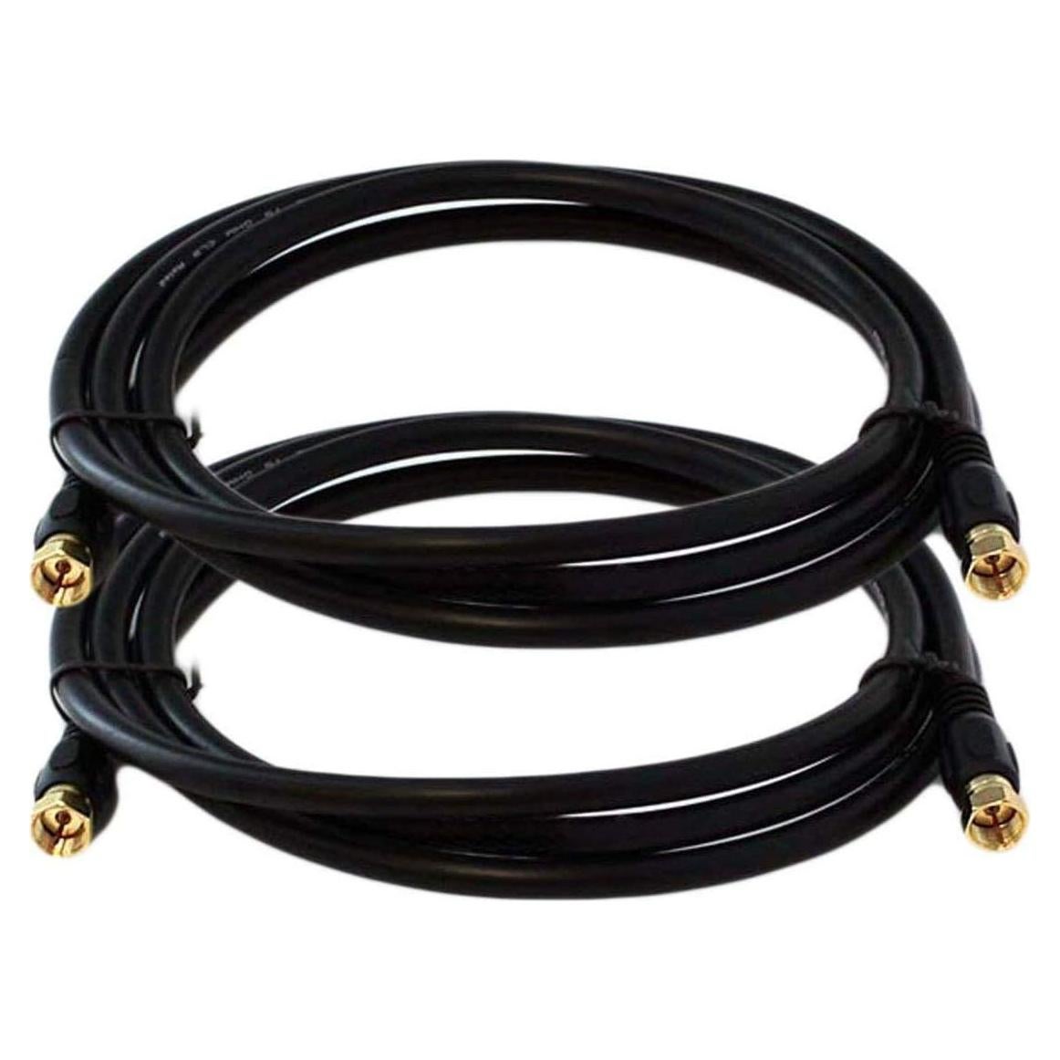 Cable Coaxial RG6 iMBAPrice 1.83m Paquete de 2 Conectores Oro