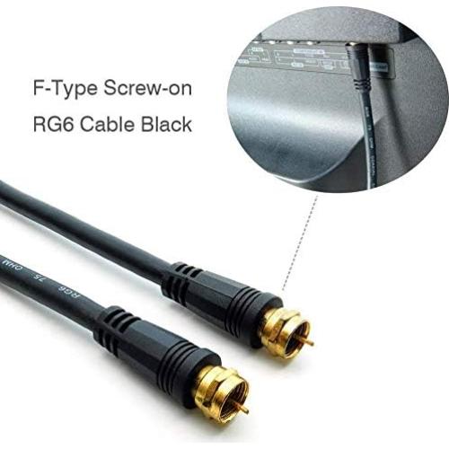 Cable Coaxial RG6 iMBAPrice 1.83m Paquete de 2 Conectores Oro