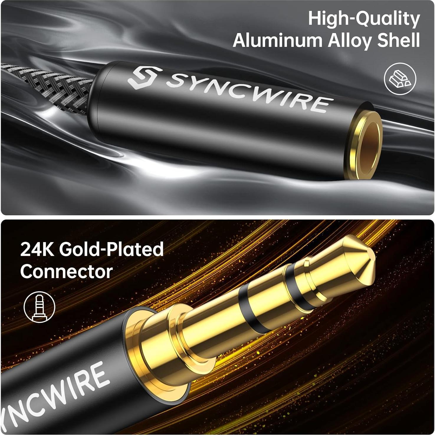 Divisor de Auriculares Syncwire 3.5mm Macho a 2 Hembra - Audio Estéreo