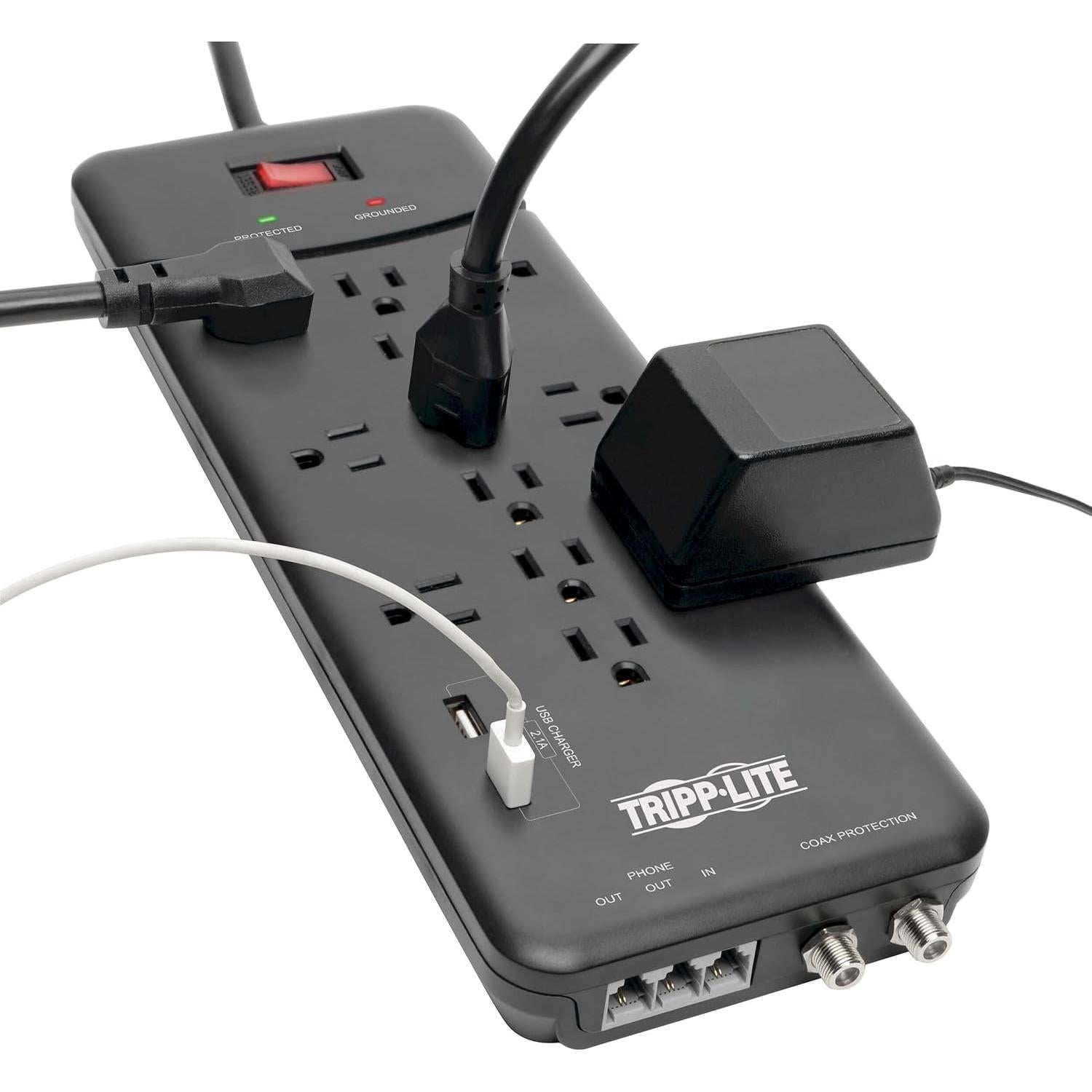 Protector de Sobretensión Tripp Lite TLP128TTUSBB 12 Salidas USB