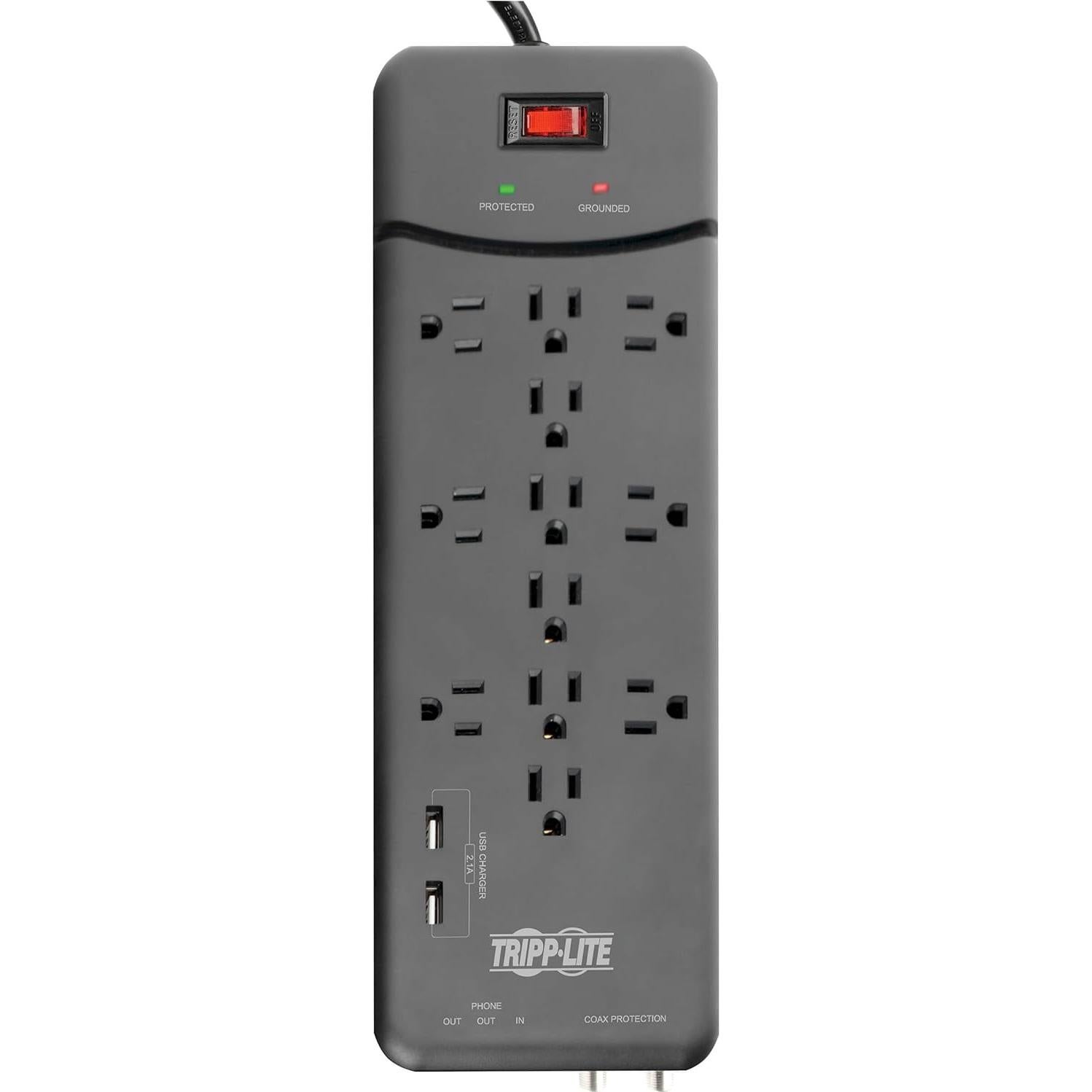 Protector de Sobretensión Tripp Lite TLP128TTUSBB 12 Salidas USB