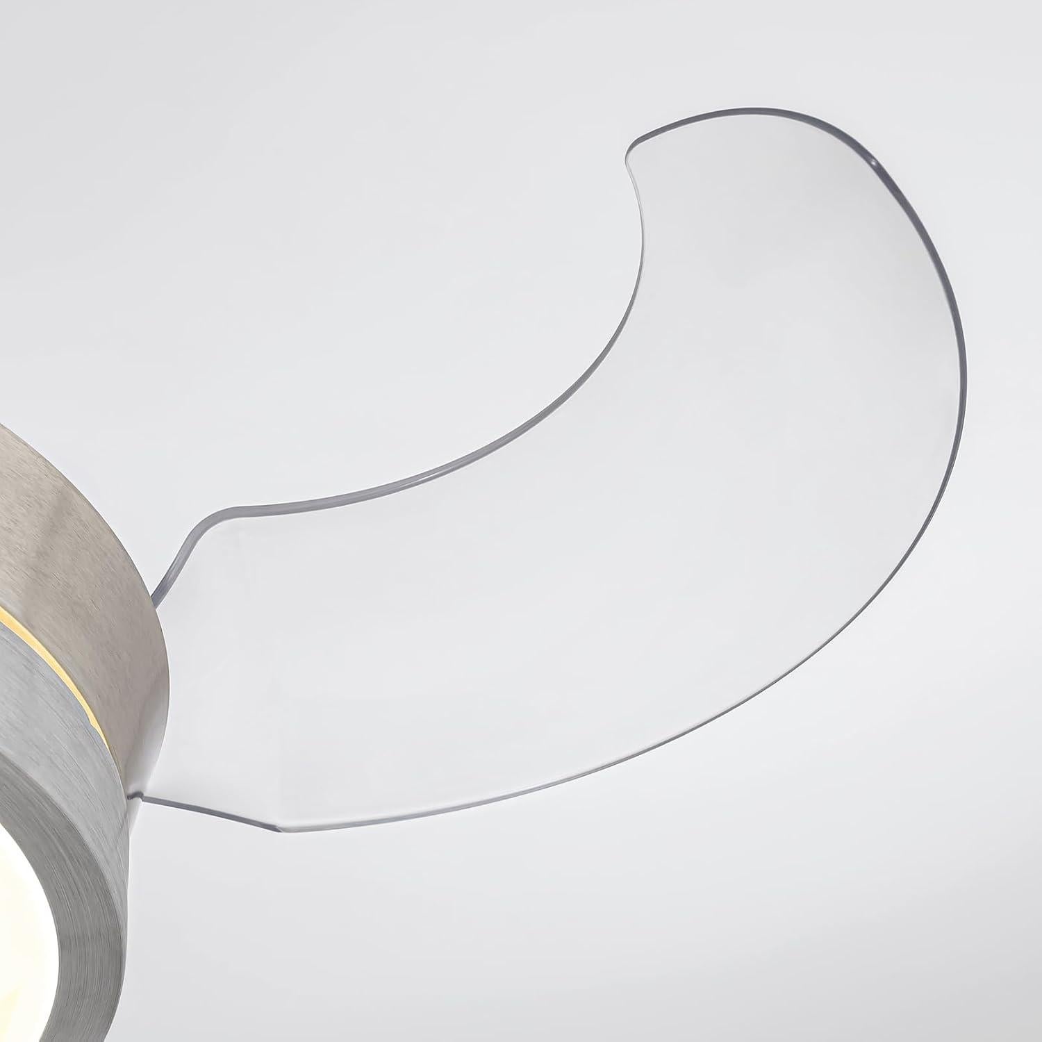 Ventilador de Techo LED Retráctil APBEAM 71.1 cm Plata con Control Remoto