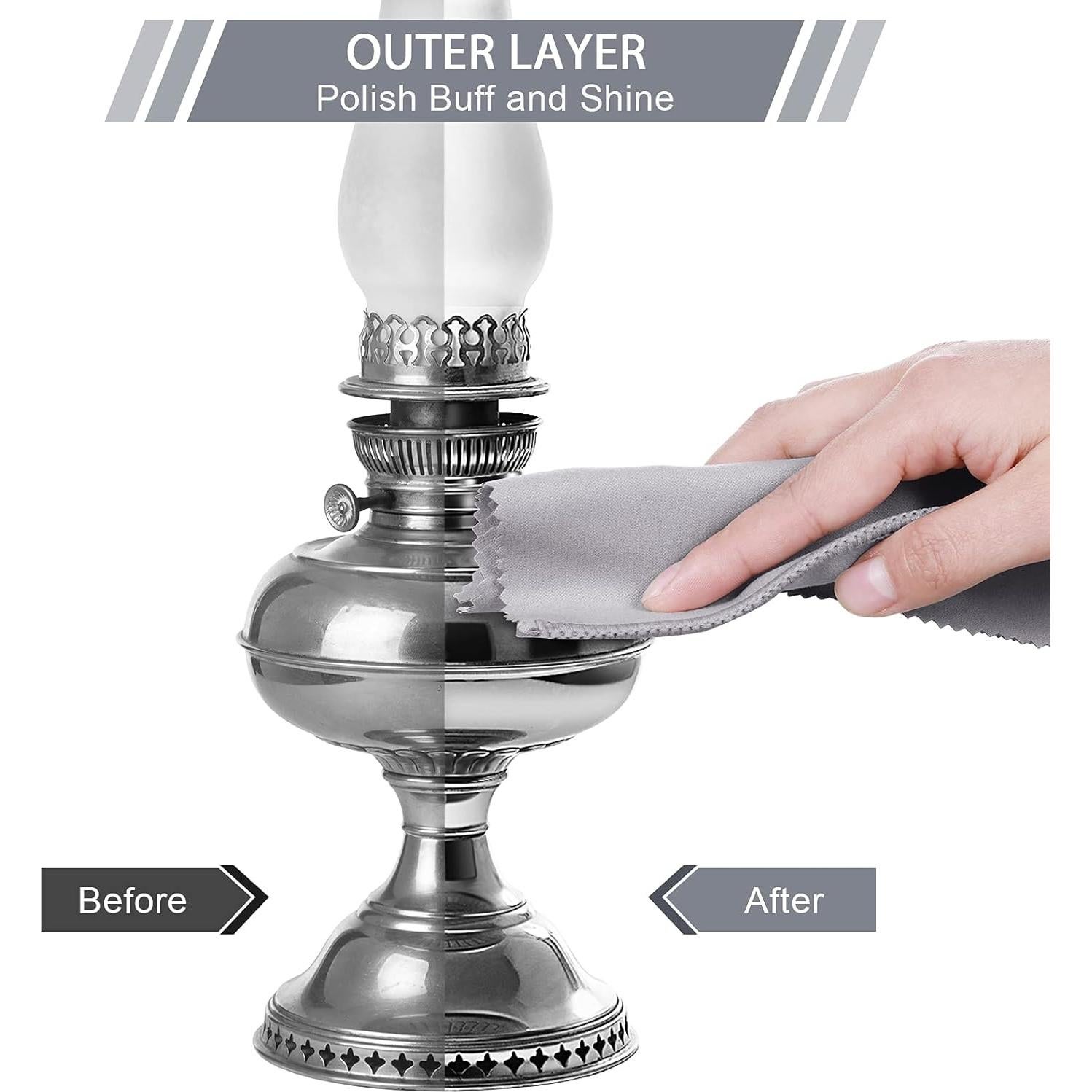 Paños de Pulido de Joyería Breling - 6 Pcs 15x20 cm