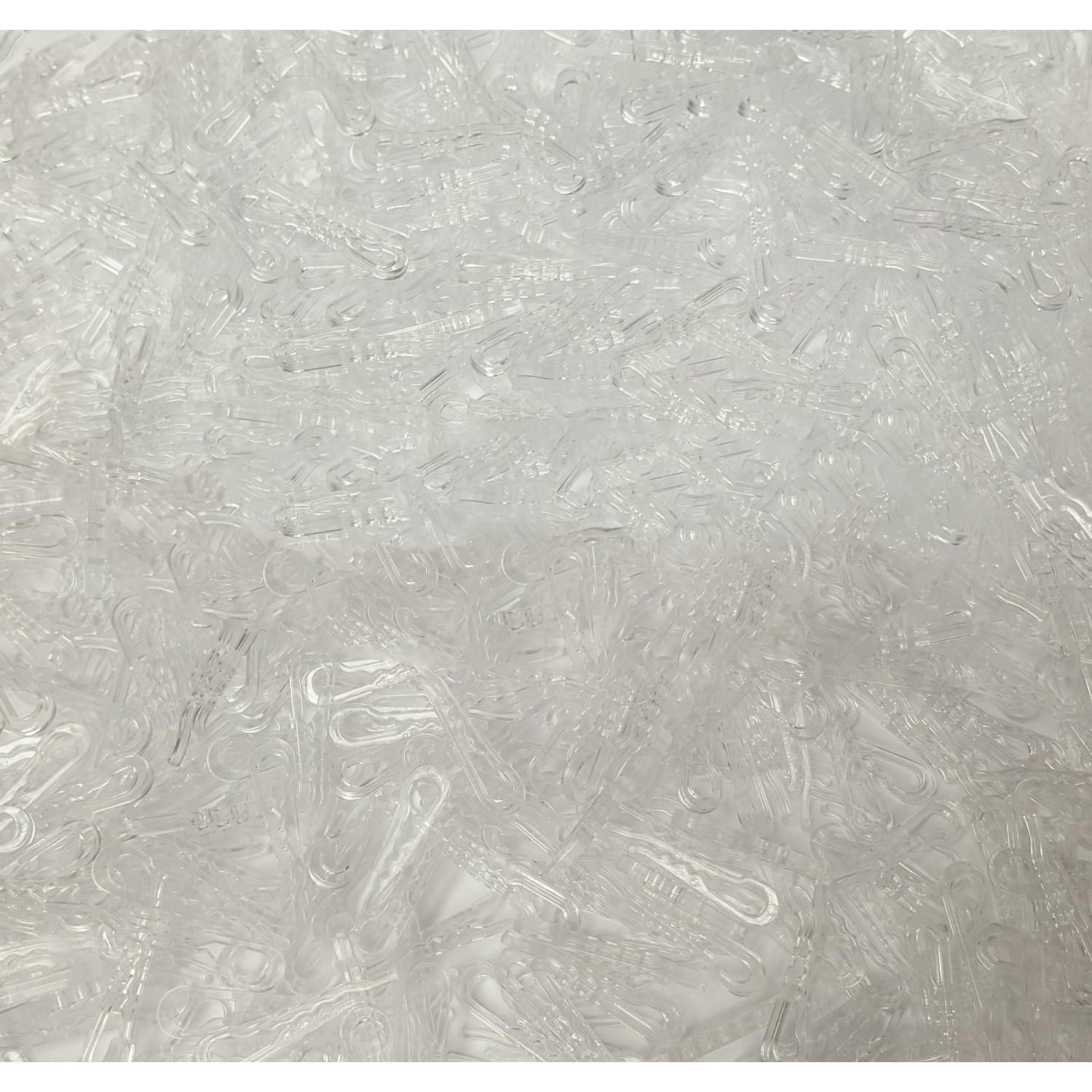 100 Clips de Cocodrilo NiftyPlaza Plástico Transparente Duraderos