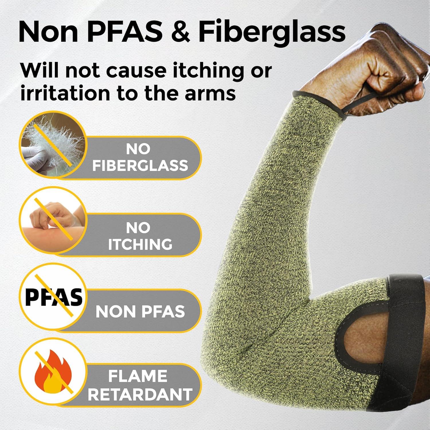 Mangas de Protección Schwer 10 Pares ANSI A5 Resistentes al Fuego