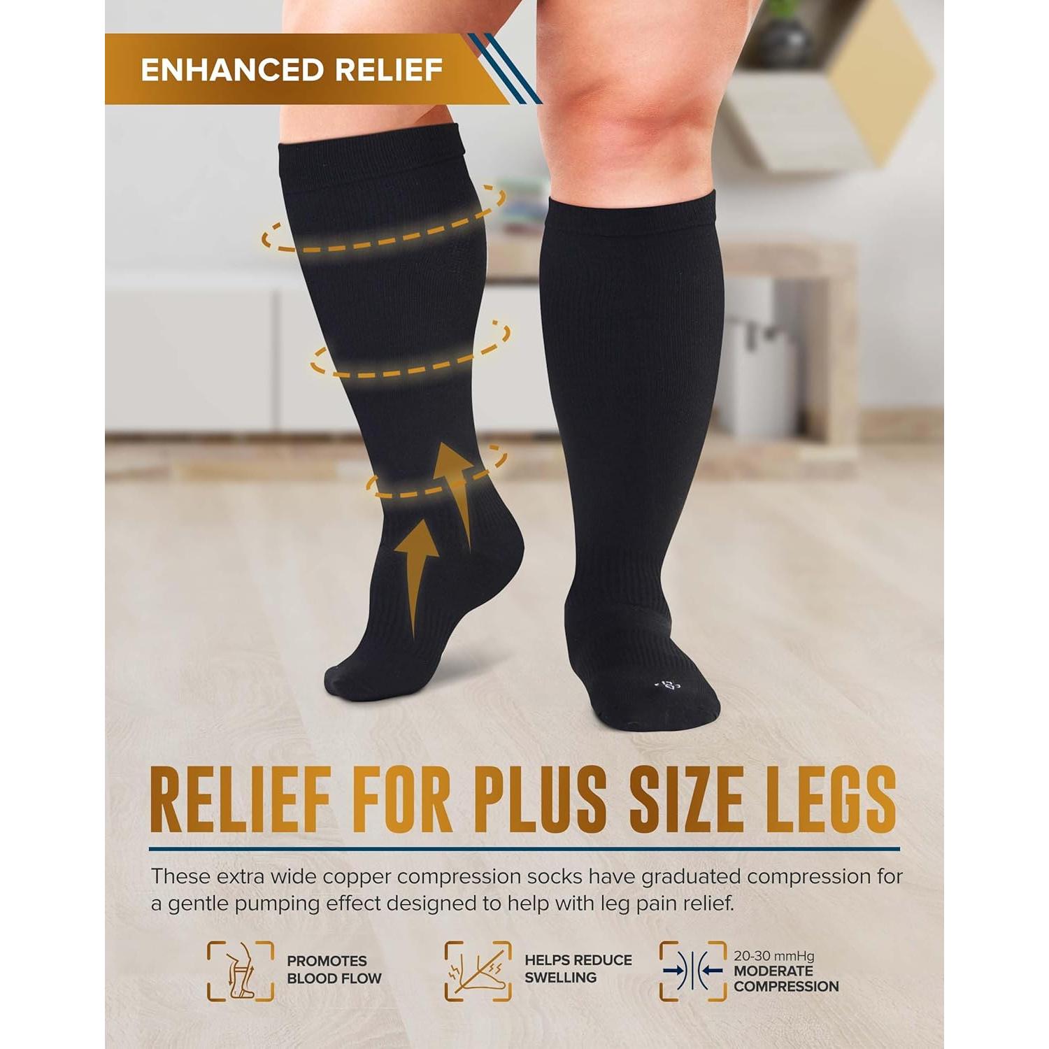 Calcetines de Compresión de Cobre Doctor's Select Talla XL - 2 Pares