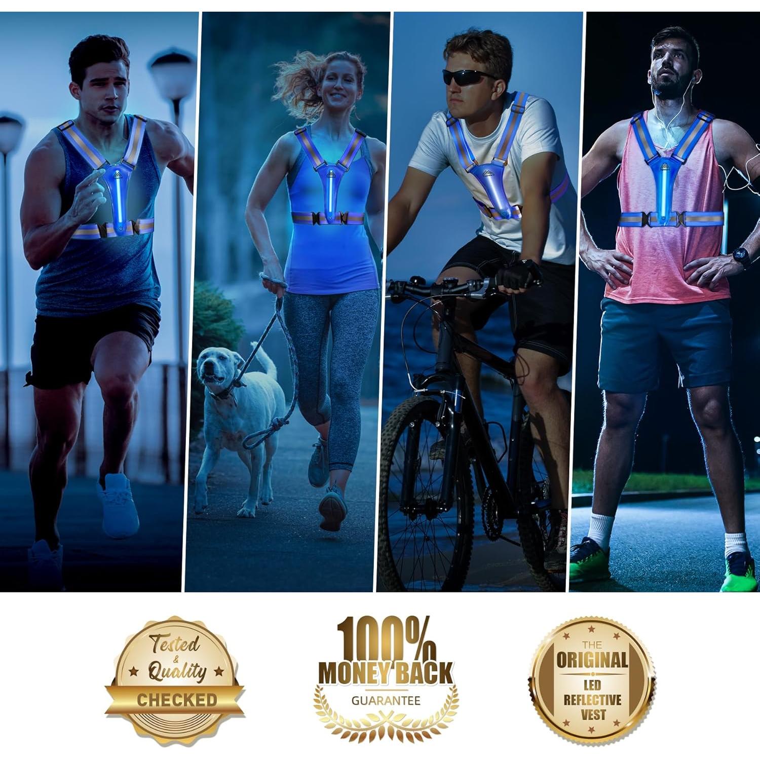 Chaleco Reflectante LED Topward para Correr y Caminar - Alta Visibilidad